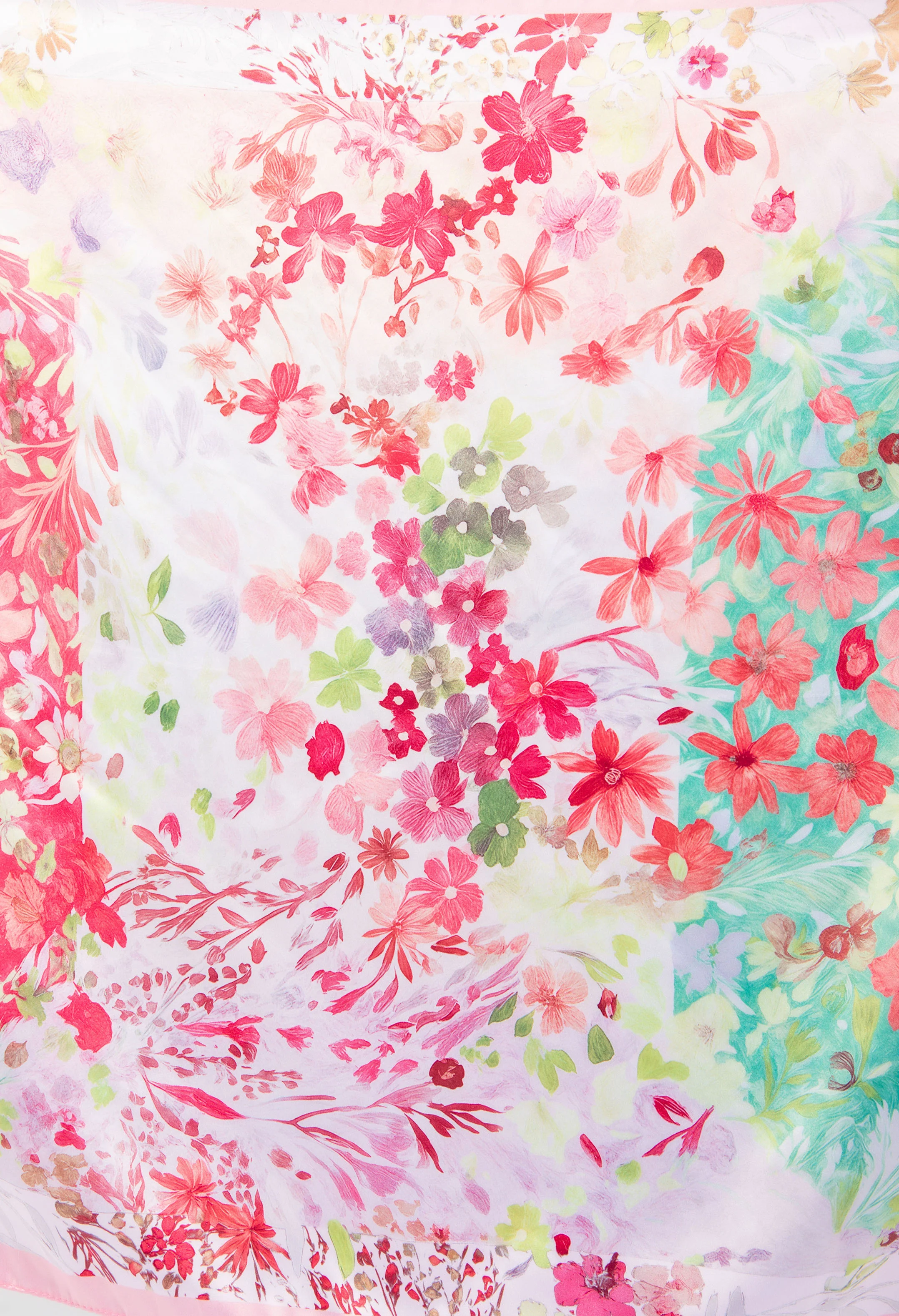 Floral Satin Touch Scarf - Image 3