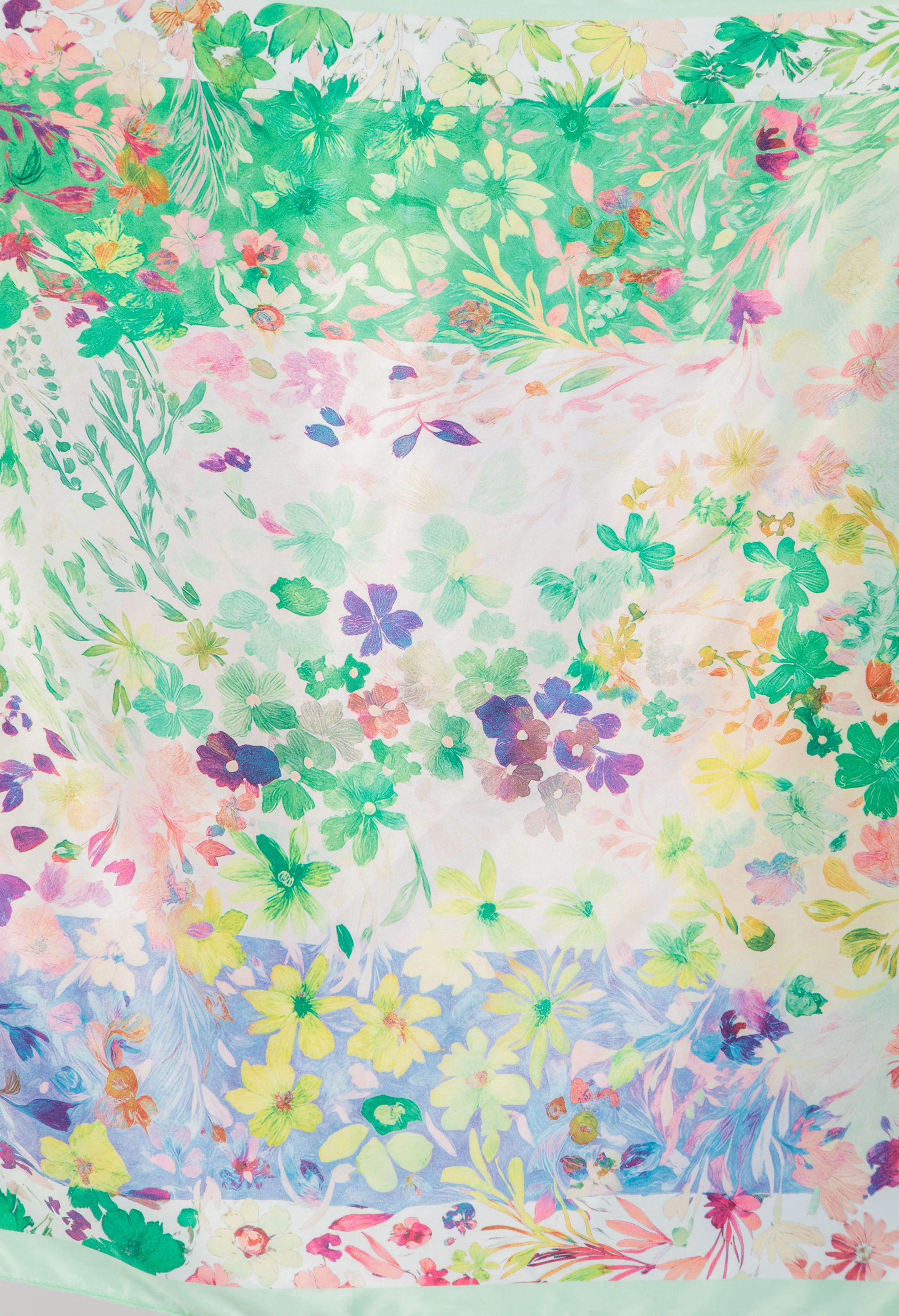 Floral Satin Touch Scarf - Image 6
