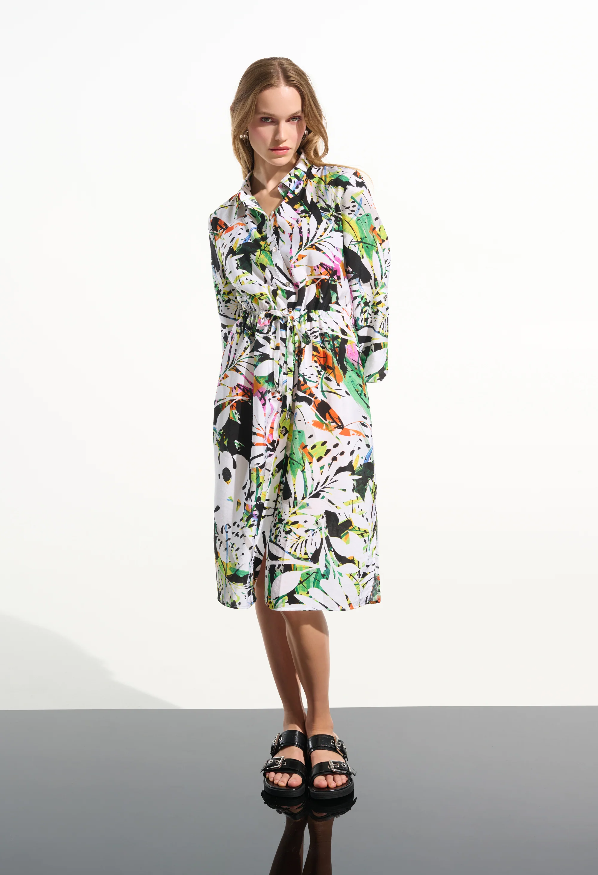 Floral Shirt Dress - Image 2