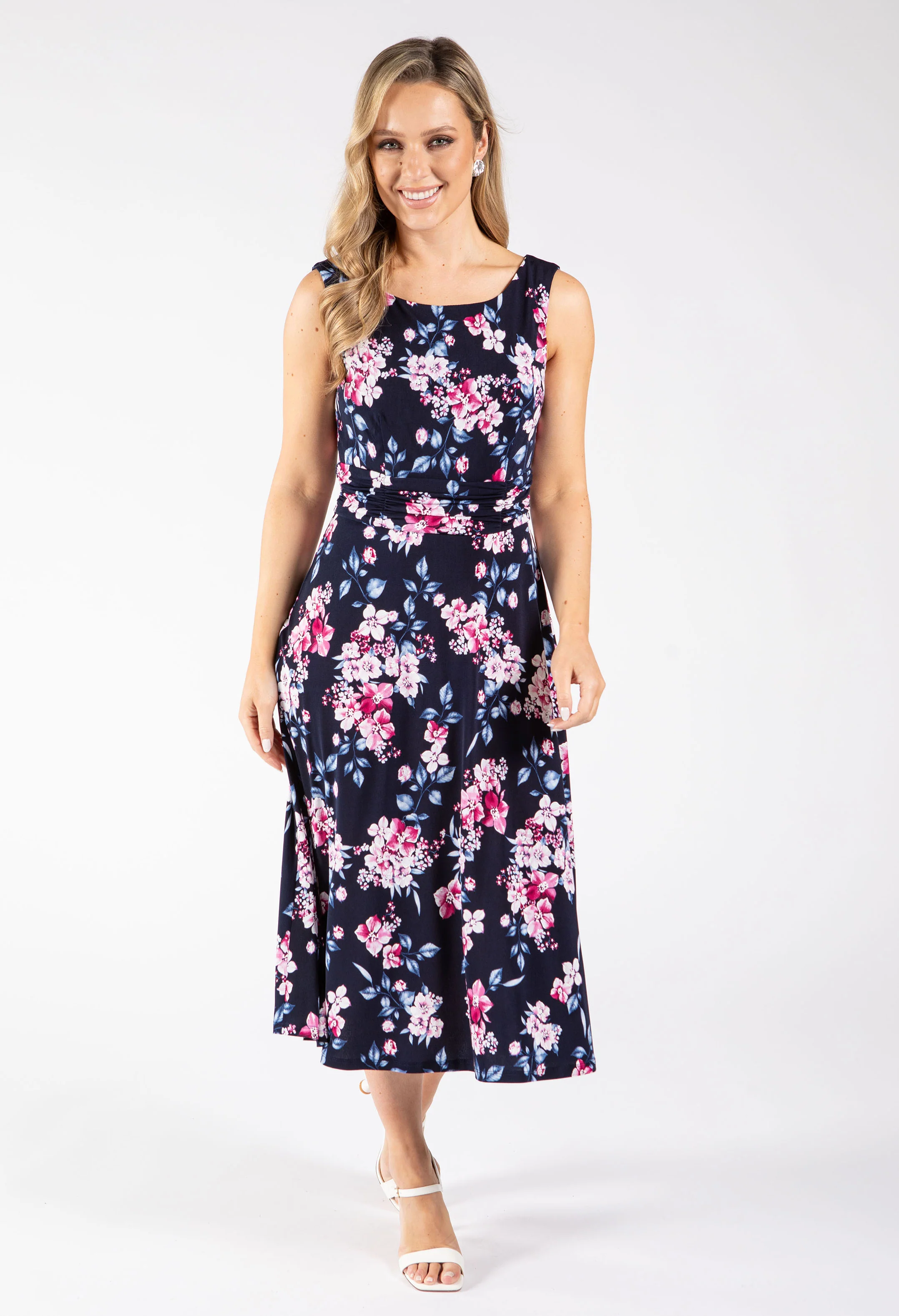 Floral Sleeveless Midi Dress - Image 2