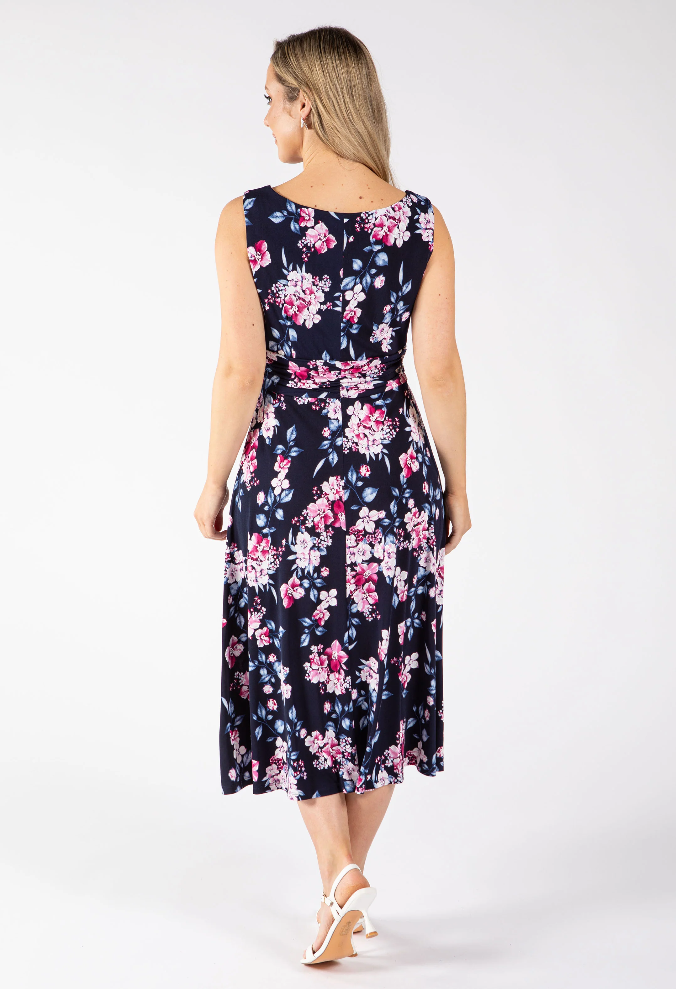 Floral Sleeveless Midi Dress - Image 4
