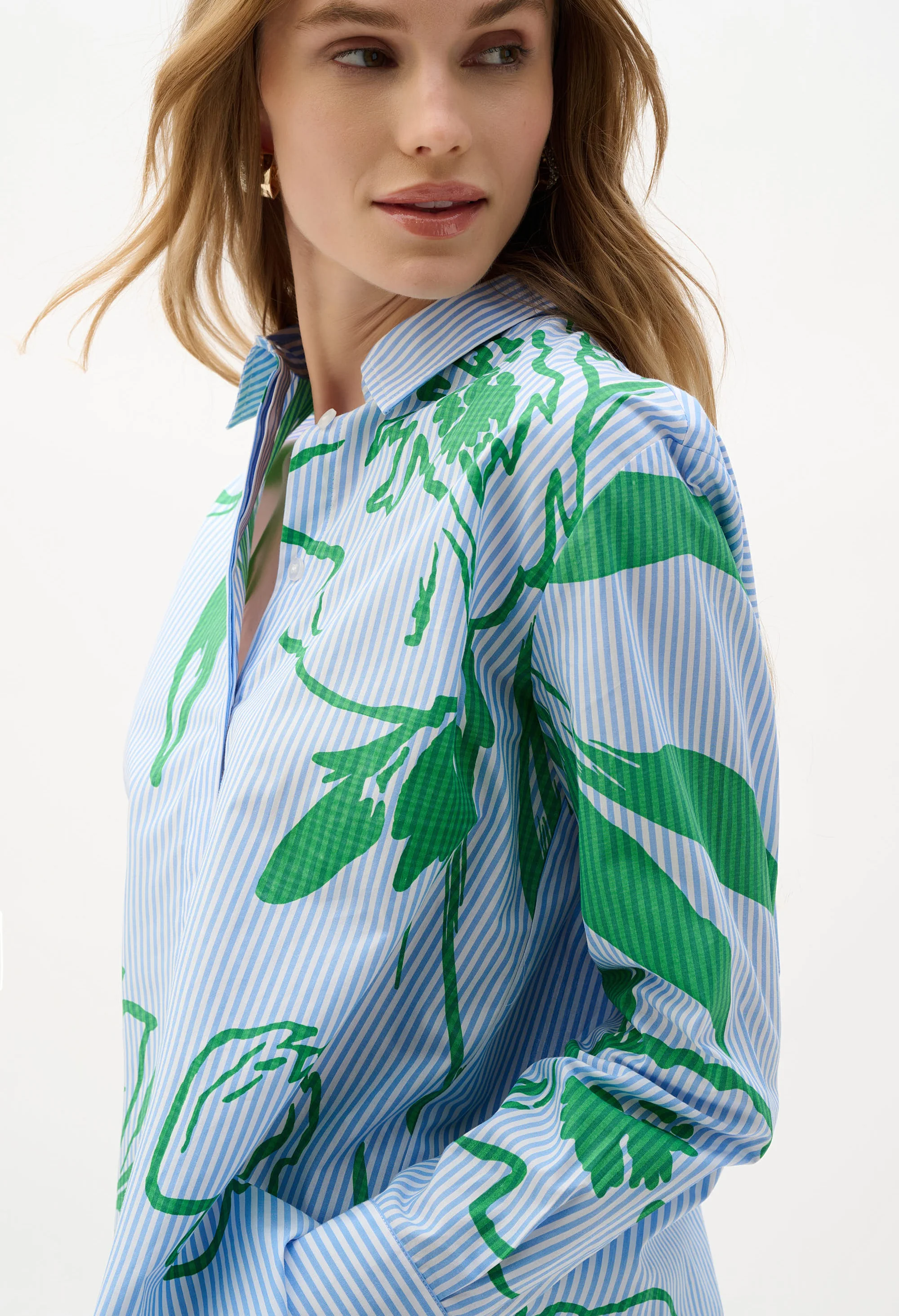 Floral Striped Casual Shirt - Image 3