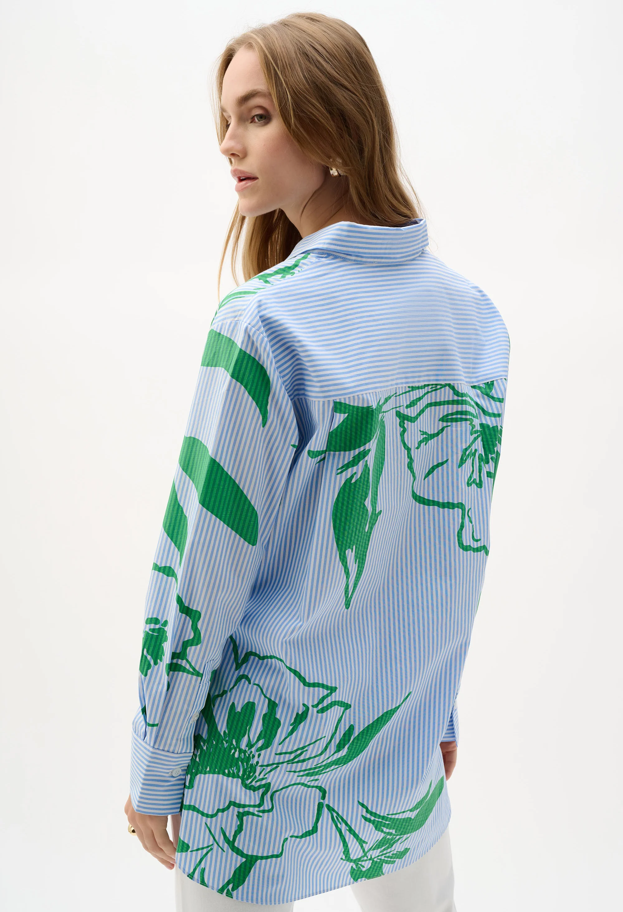 Floral Striped Casual Shirt - Image 4