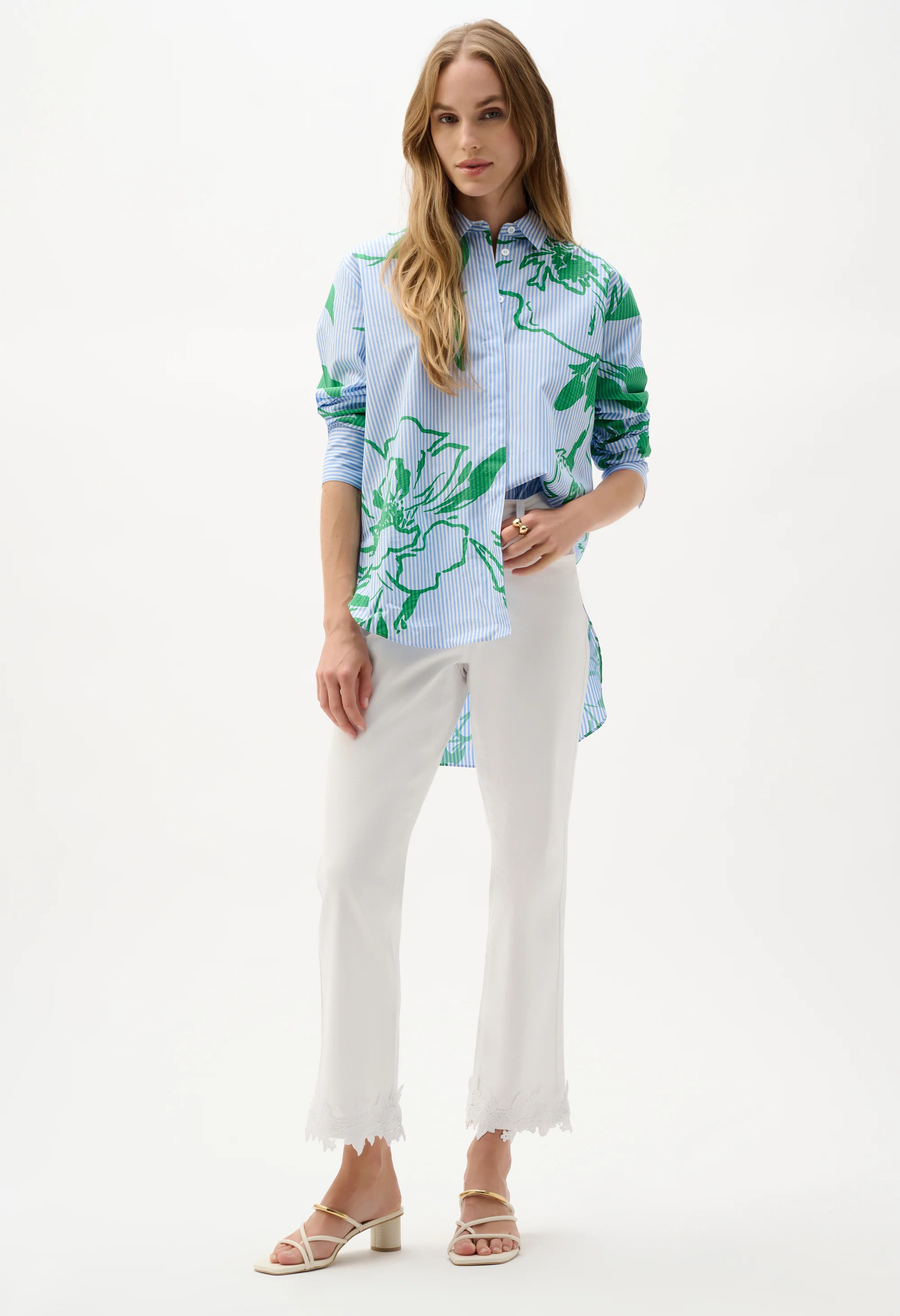 Floral Striped Casual Shirt - Image 5
