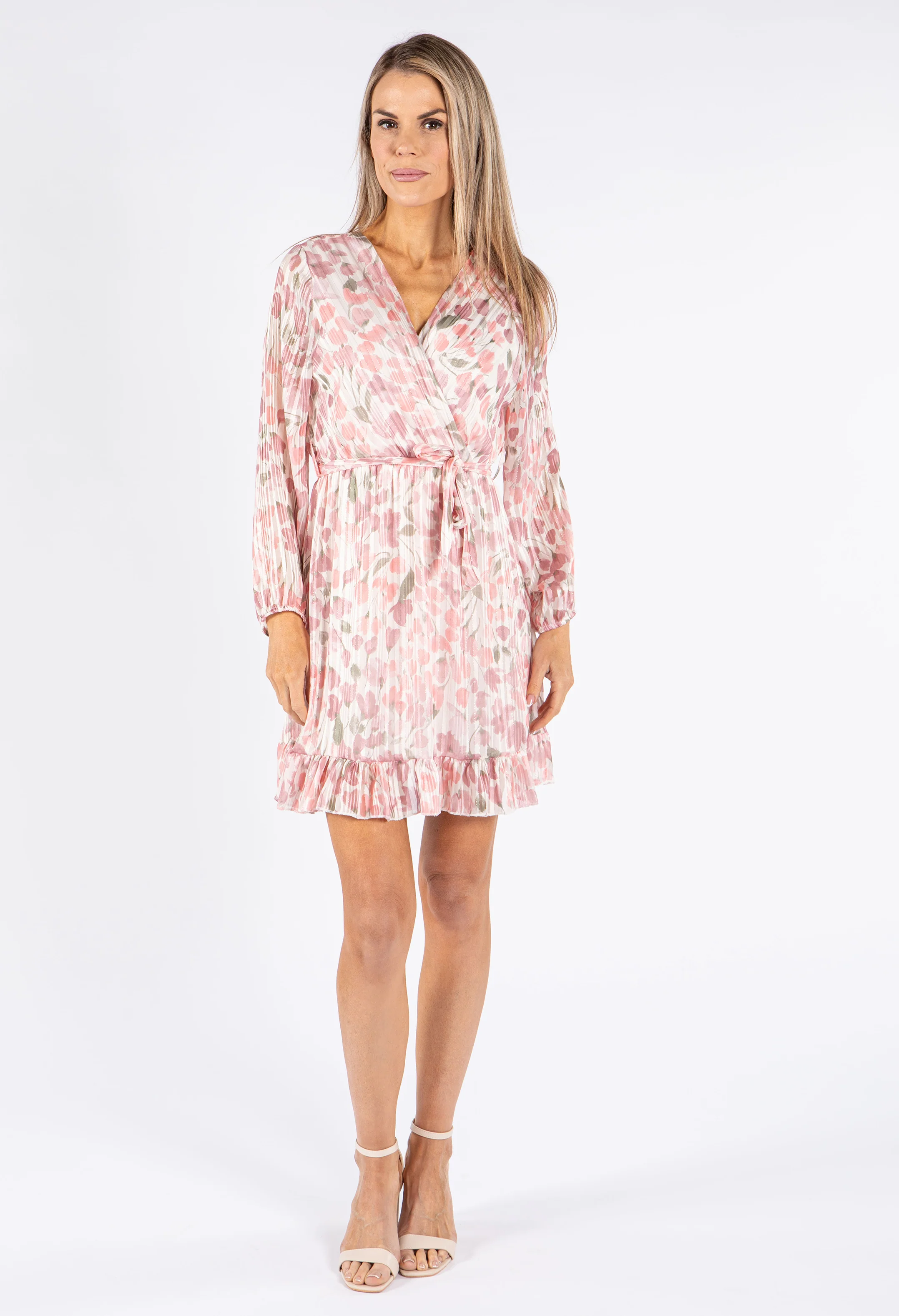 Floral Tie Waist Dress - Image 6