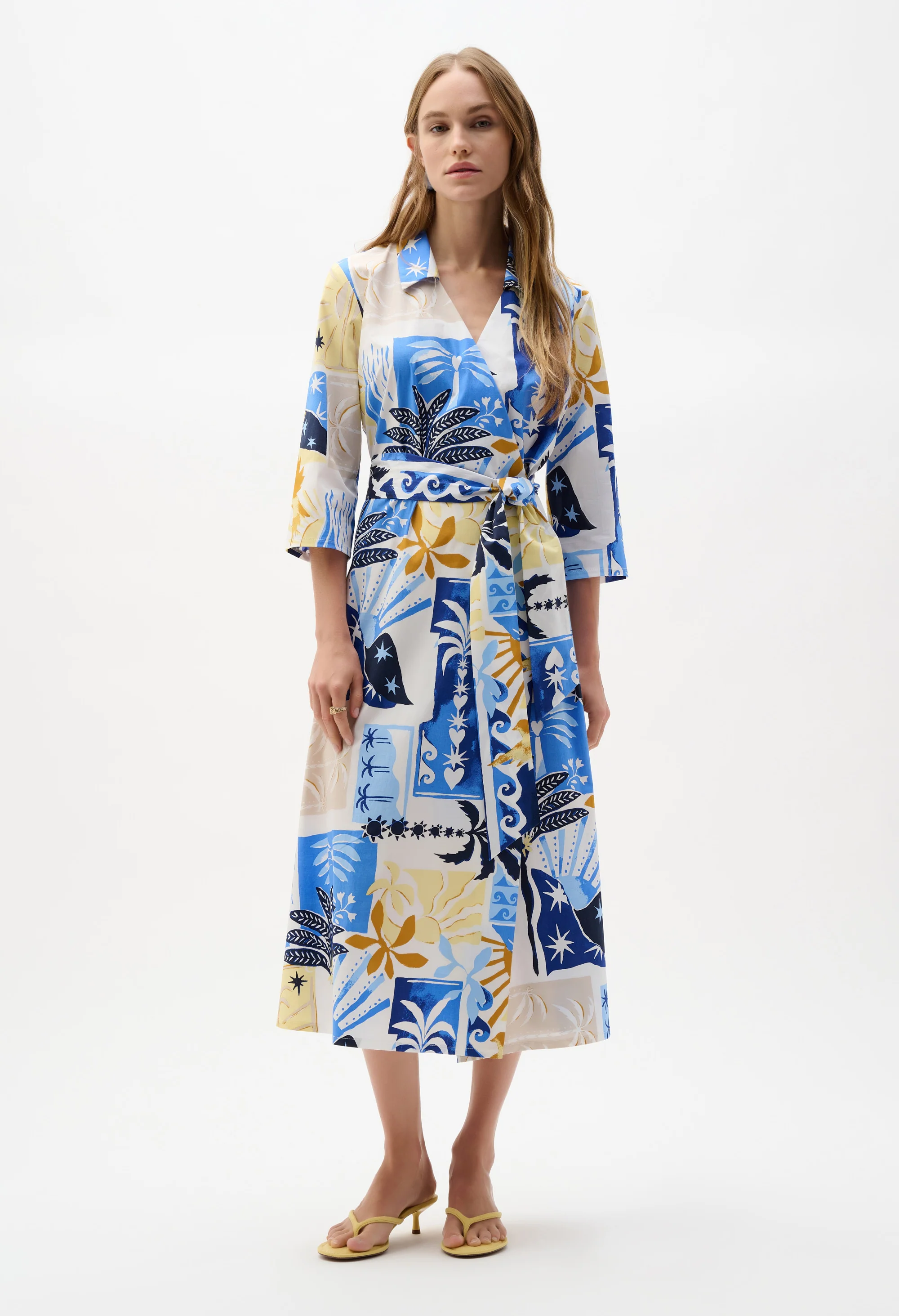 Floral V-neck Wrap Dress - Image 2