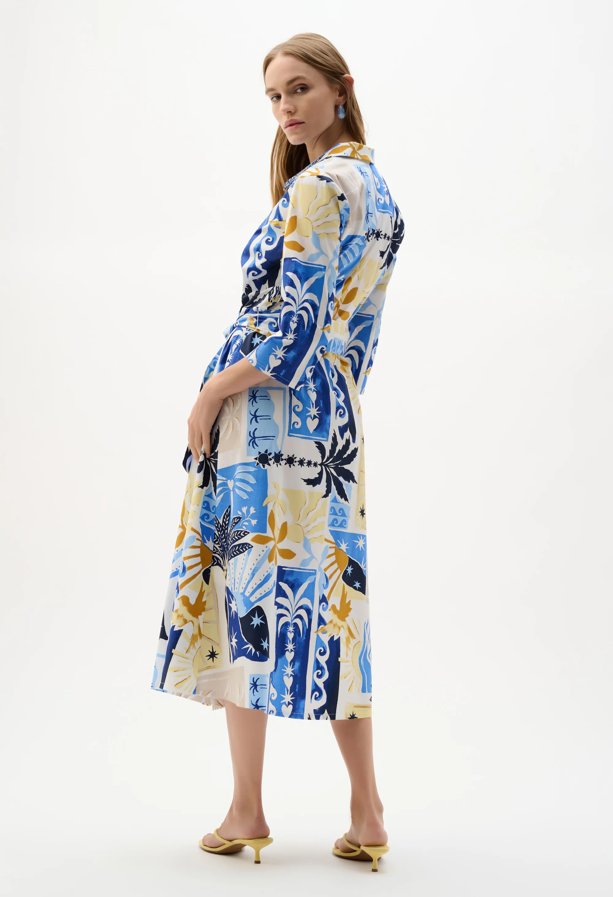 Floral V-neck Wrap Dress - Image 3