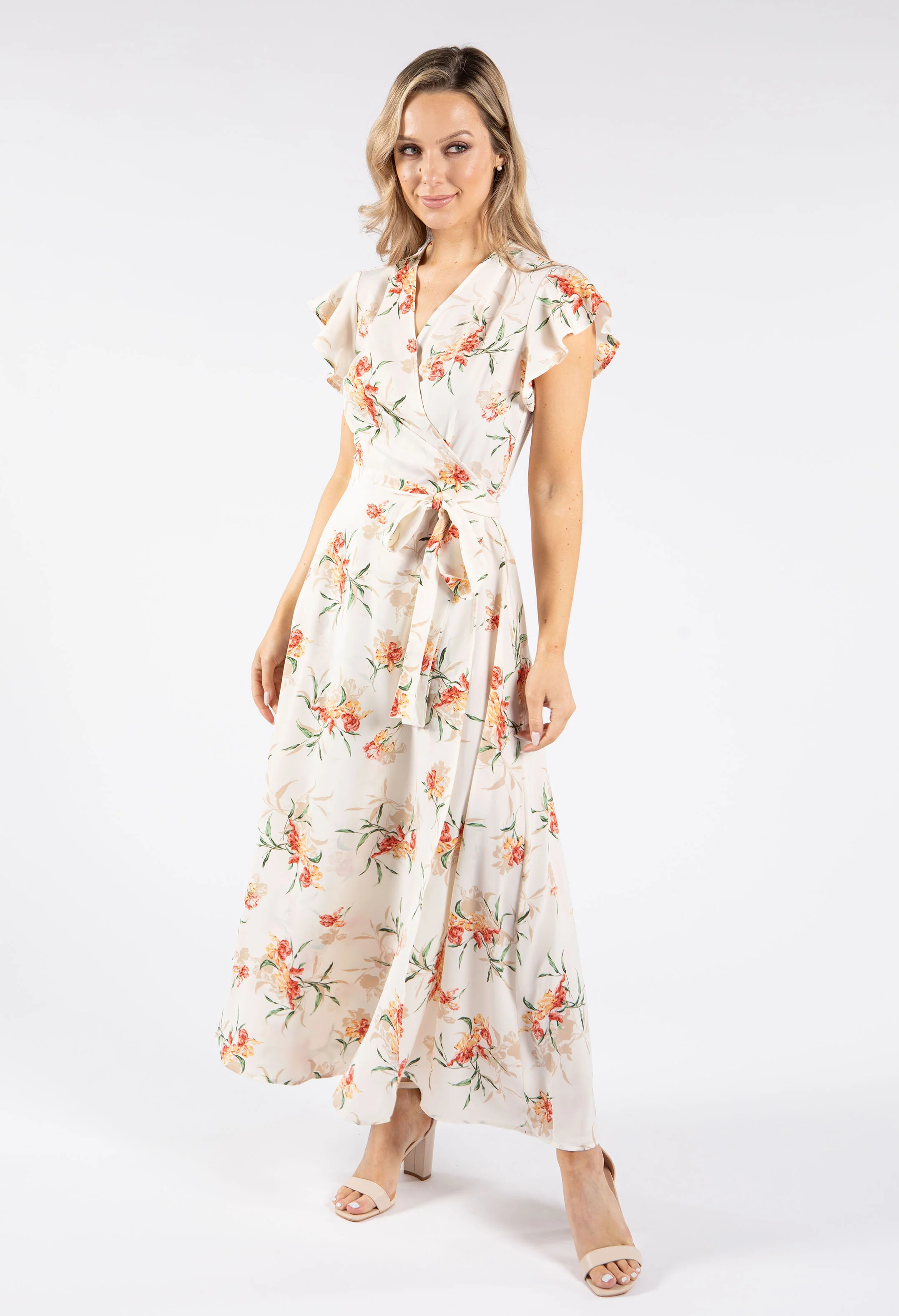 Floral Wrap Maxi Dress - Image 3