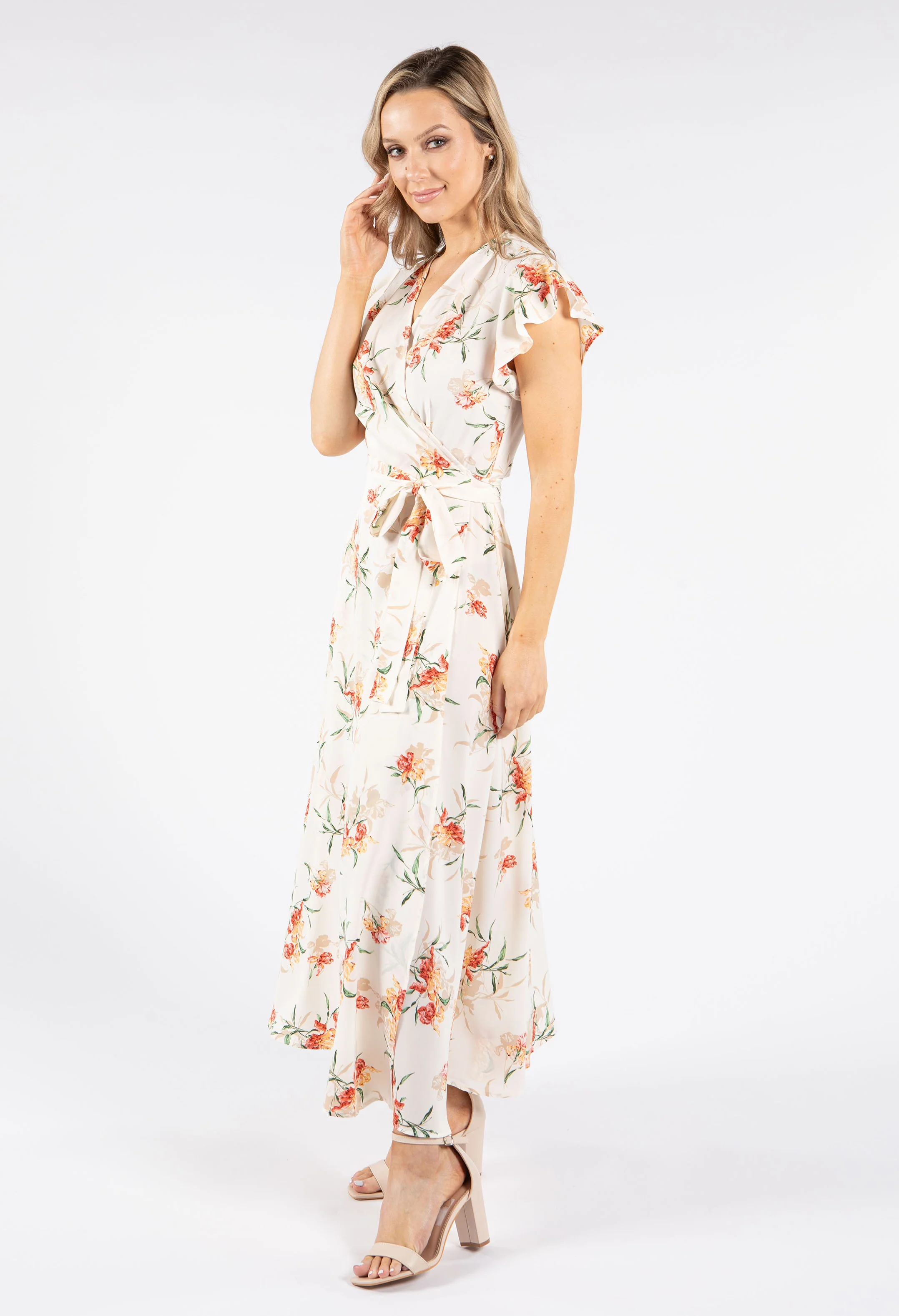 Floral Wrap Maxi Dress - Image 4