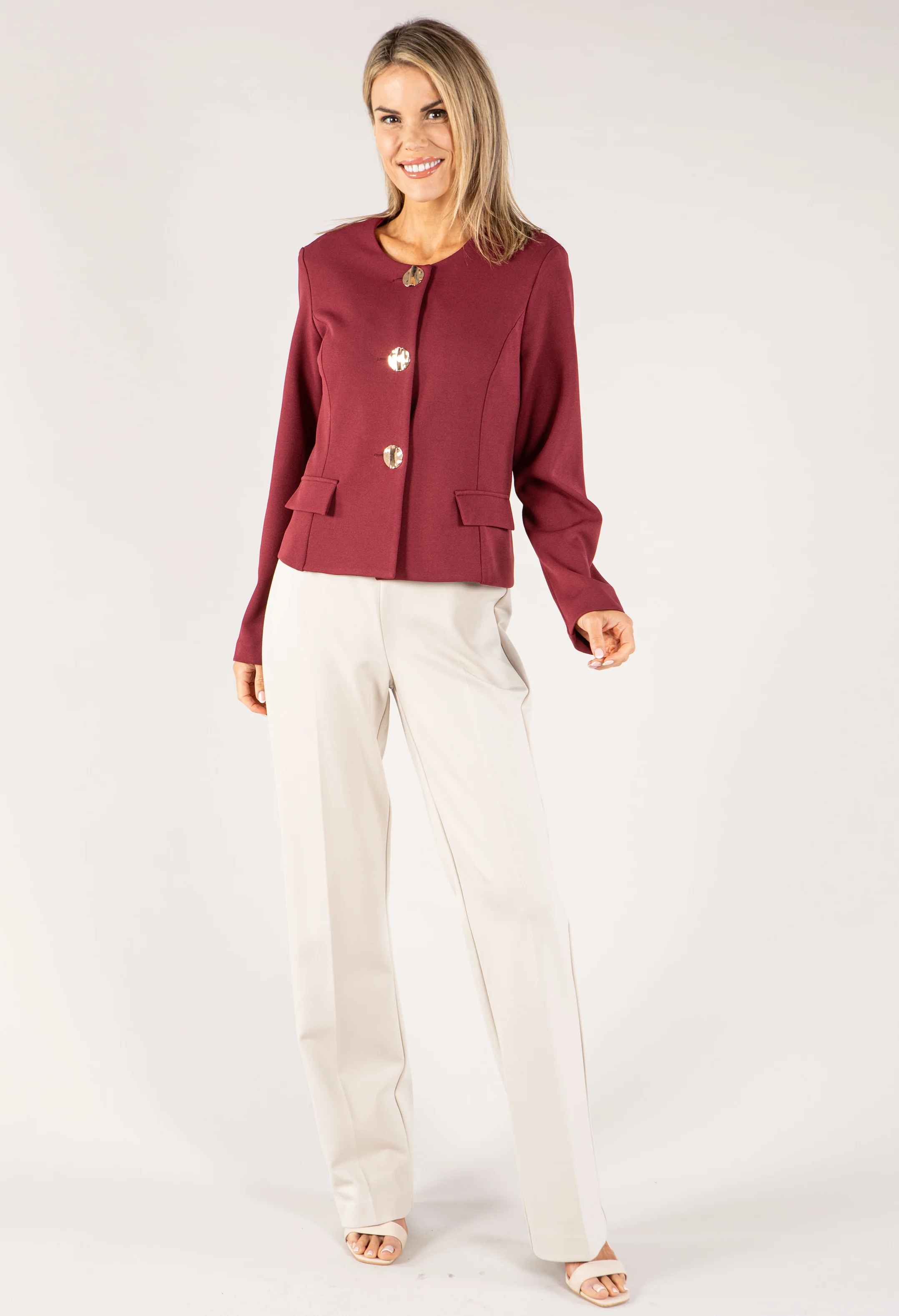 Formal Mid Rise Wide Leg Trousers