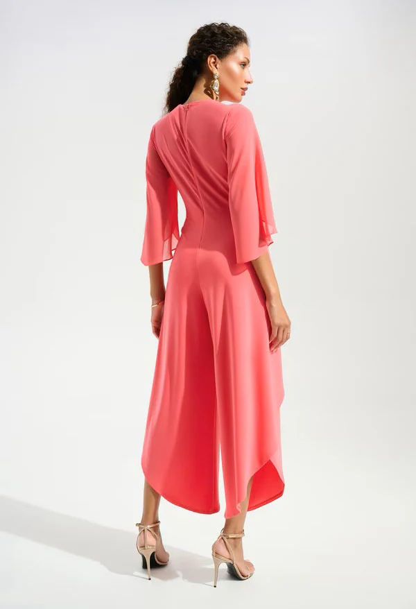 Formal Ruched V-neck Jumpsuit - Image 2
