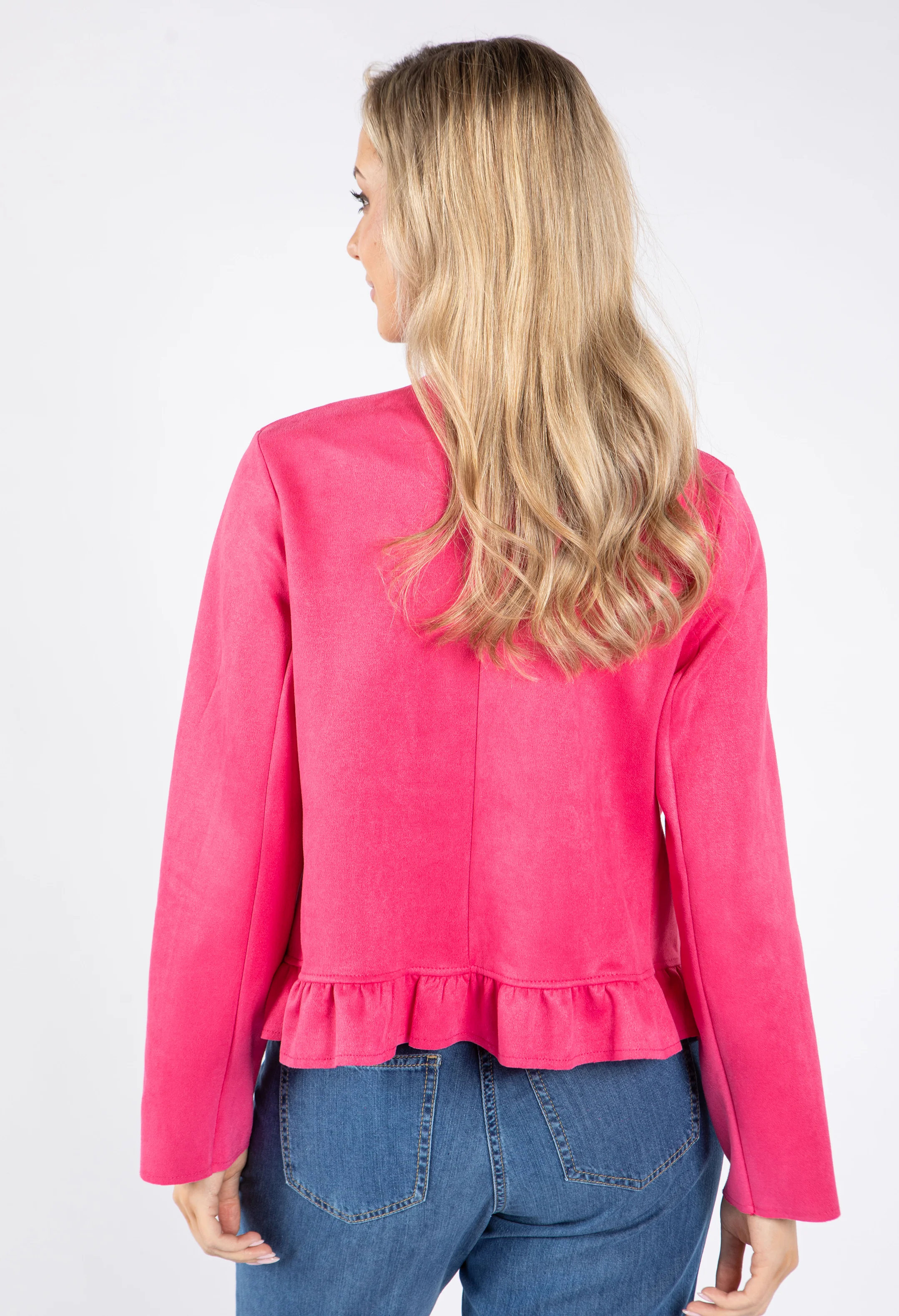 Frill Hem Suedette Jacket - Image 14