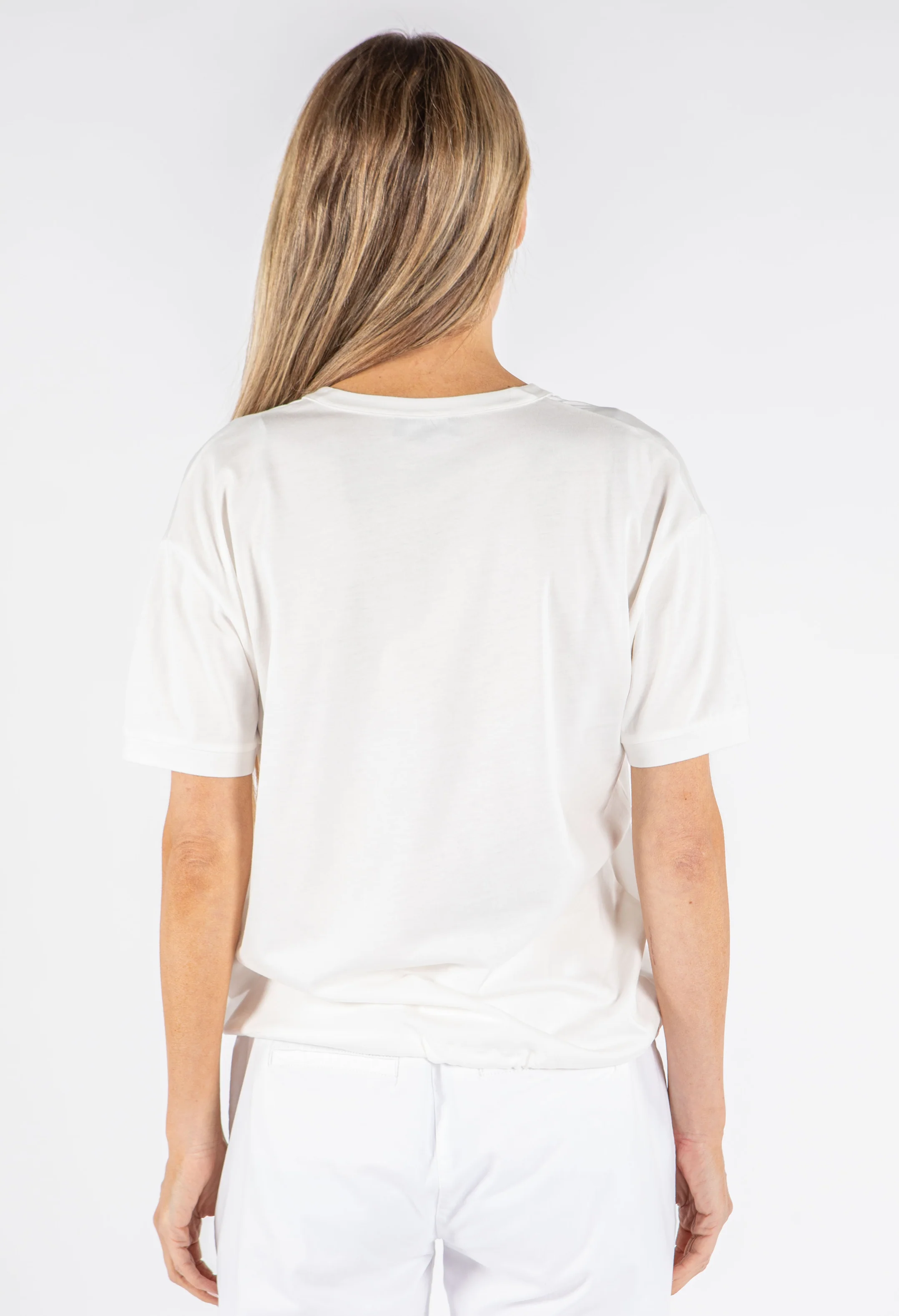 Front Diamante Pocket Jersey Back Top - Image 4