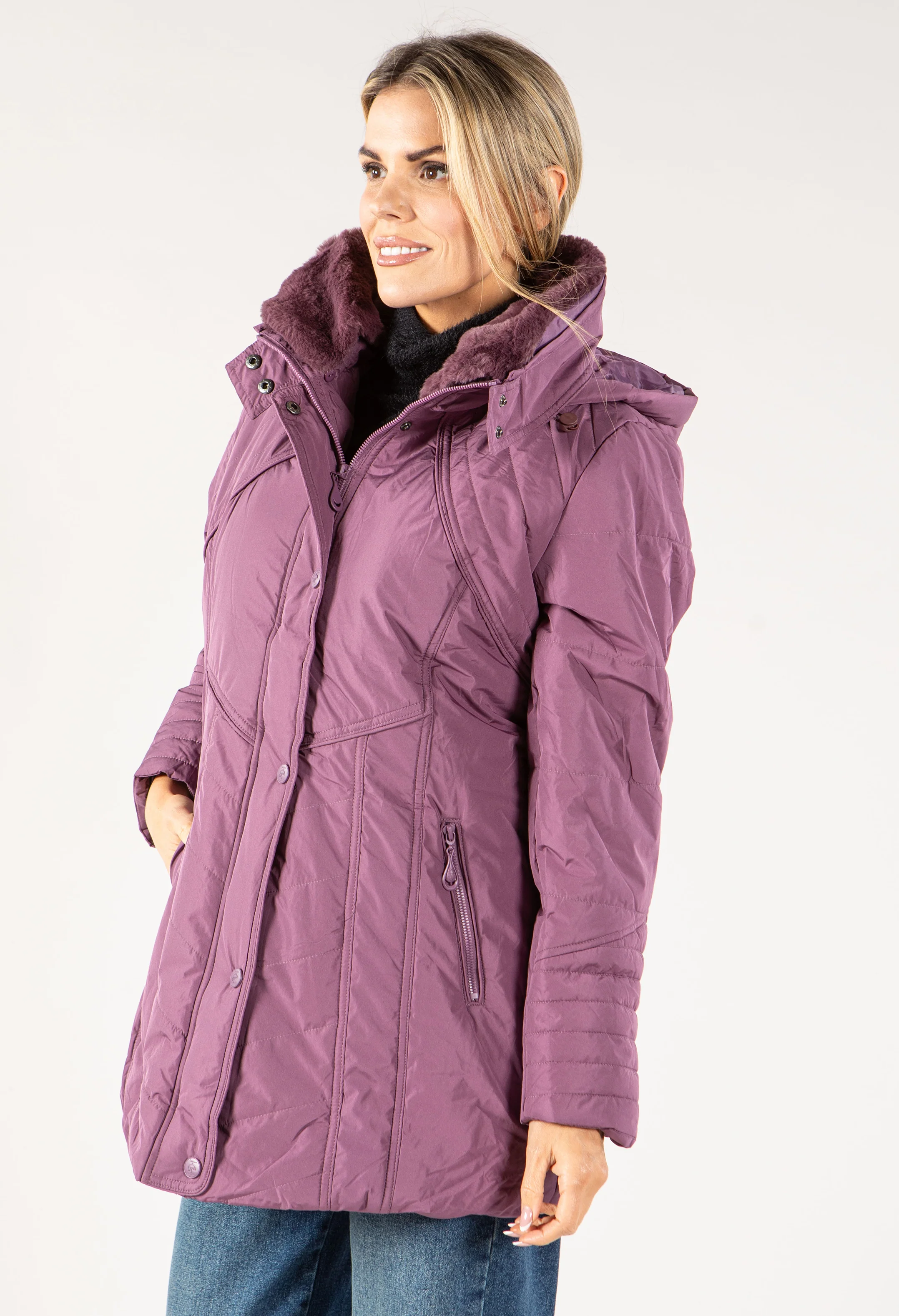 Fur Lined Coat - Image 6