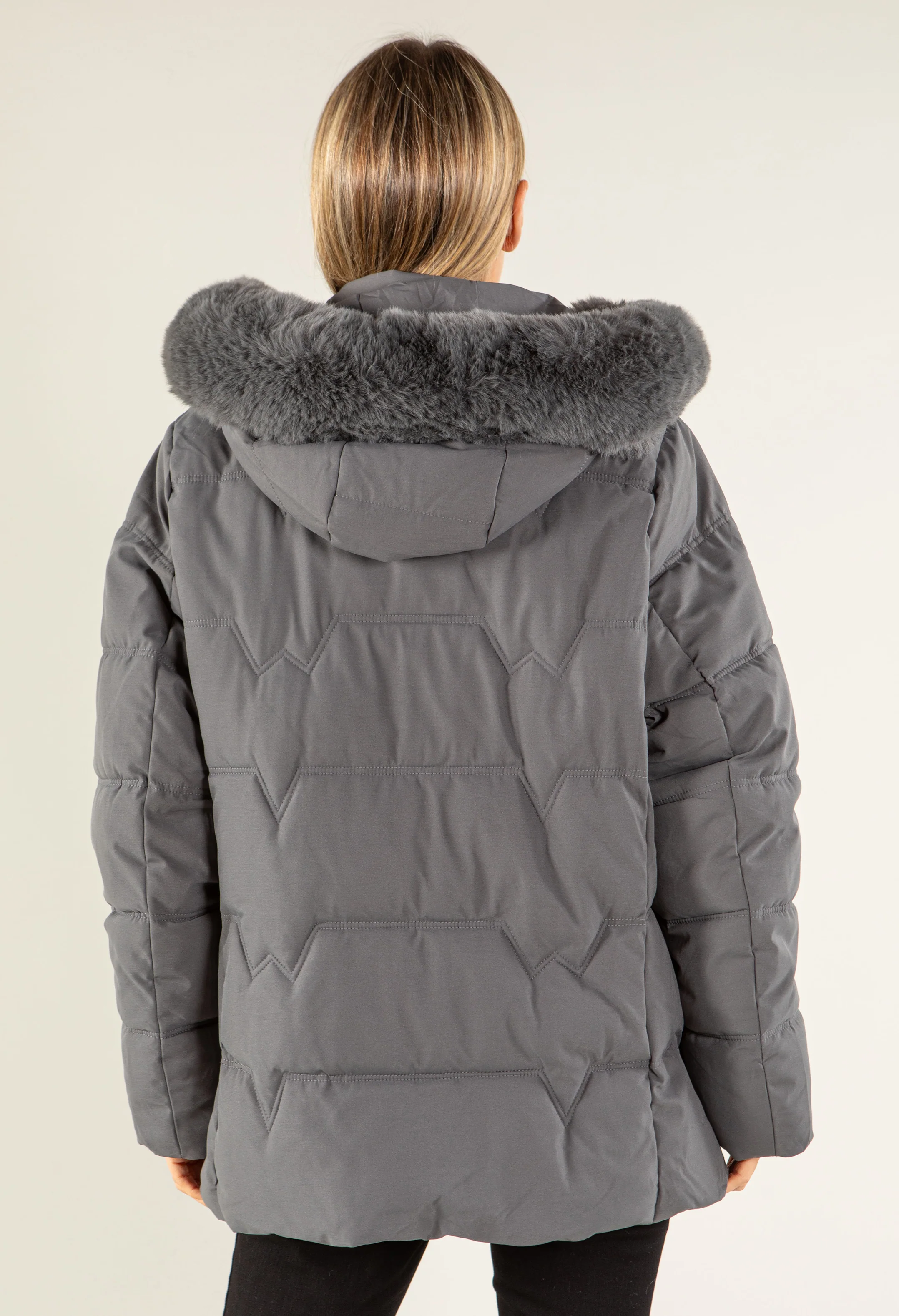 Fur Lined Hooded Coat - Image 8