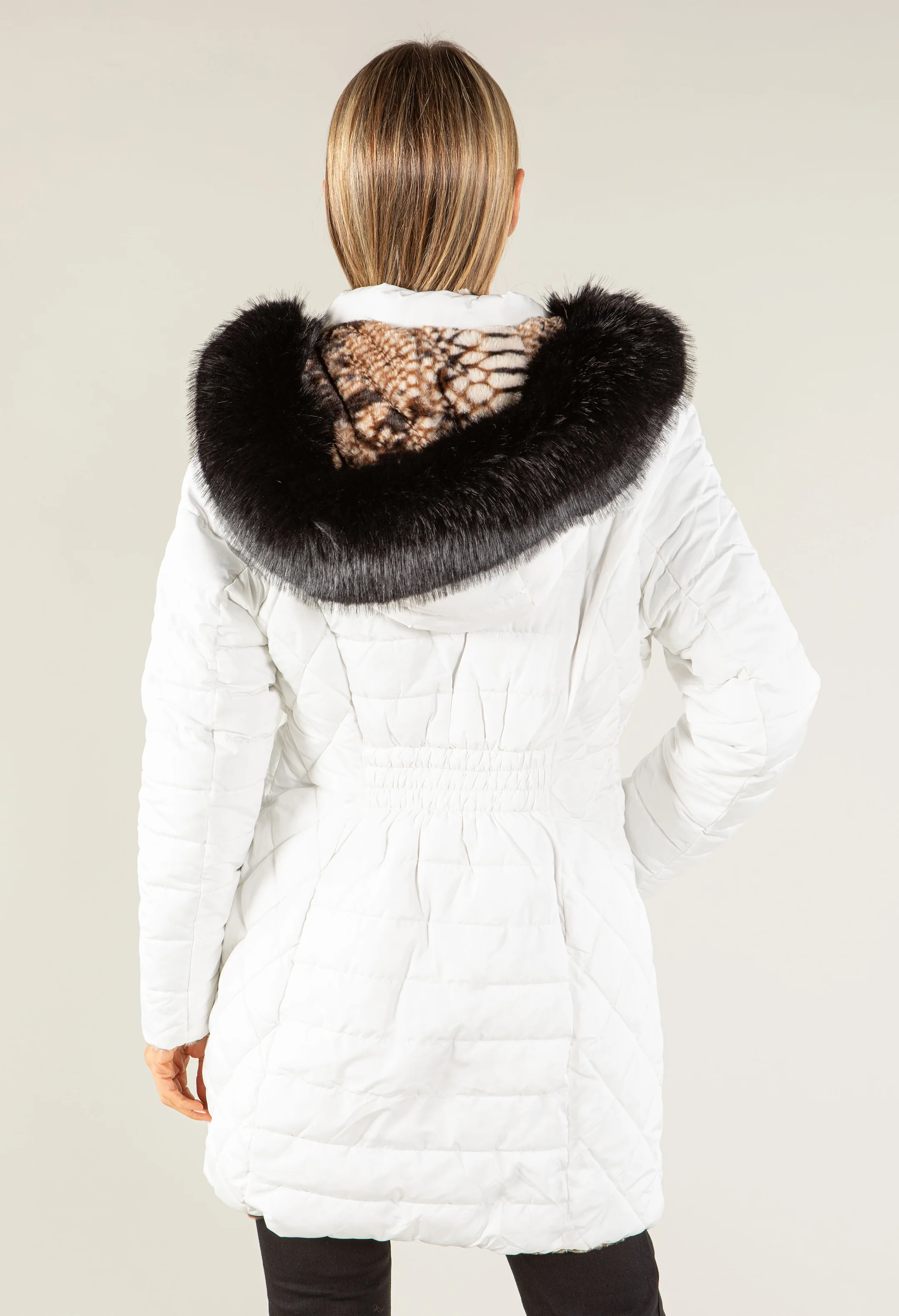 Fur Lined Reversible Padded Coat - Image 21