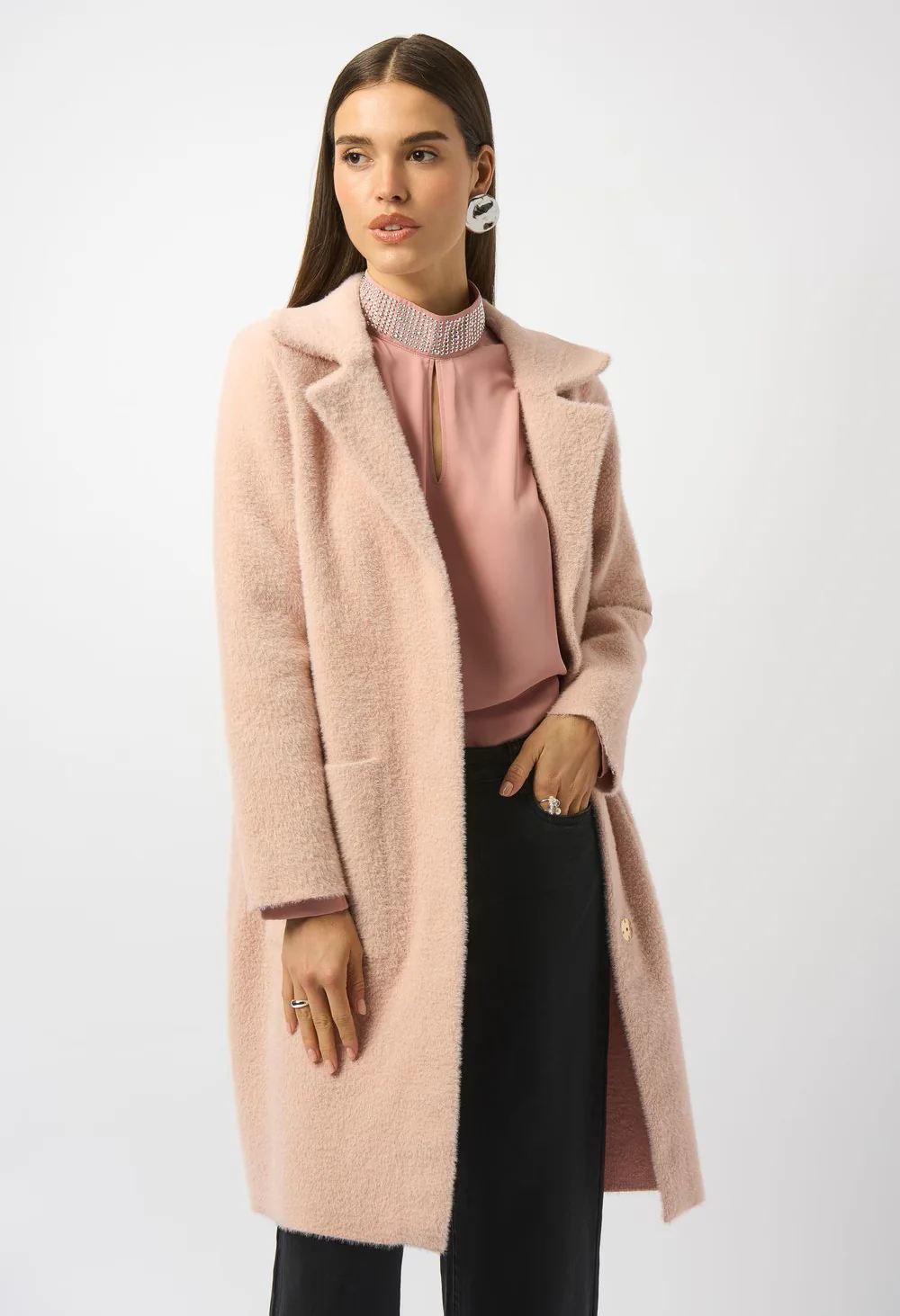 Fur Trim Shawl Coat - Image 5