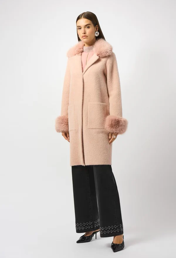 Fur Trim Shawl Coat - Image 7