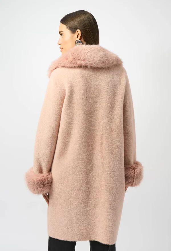 Fur Trim Shawl Coat - Image 8