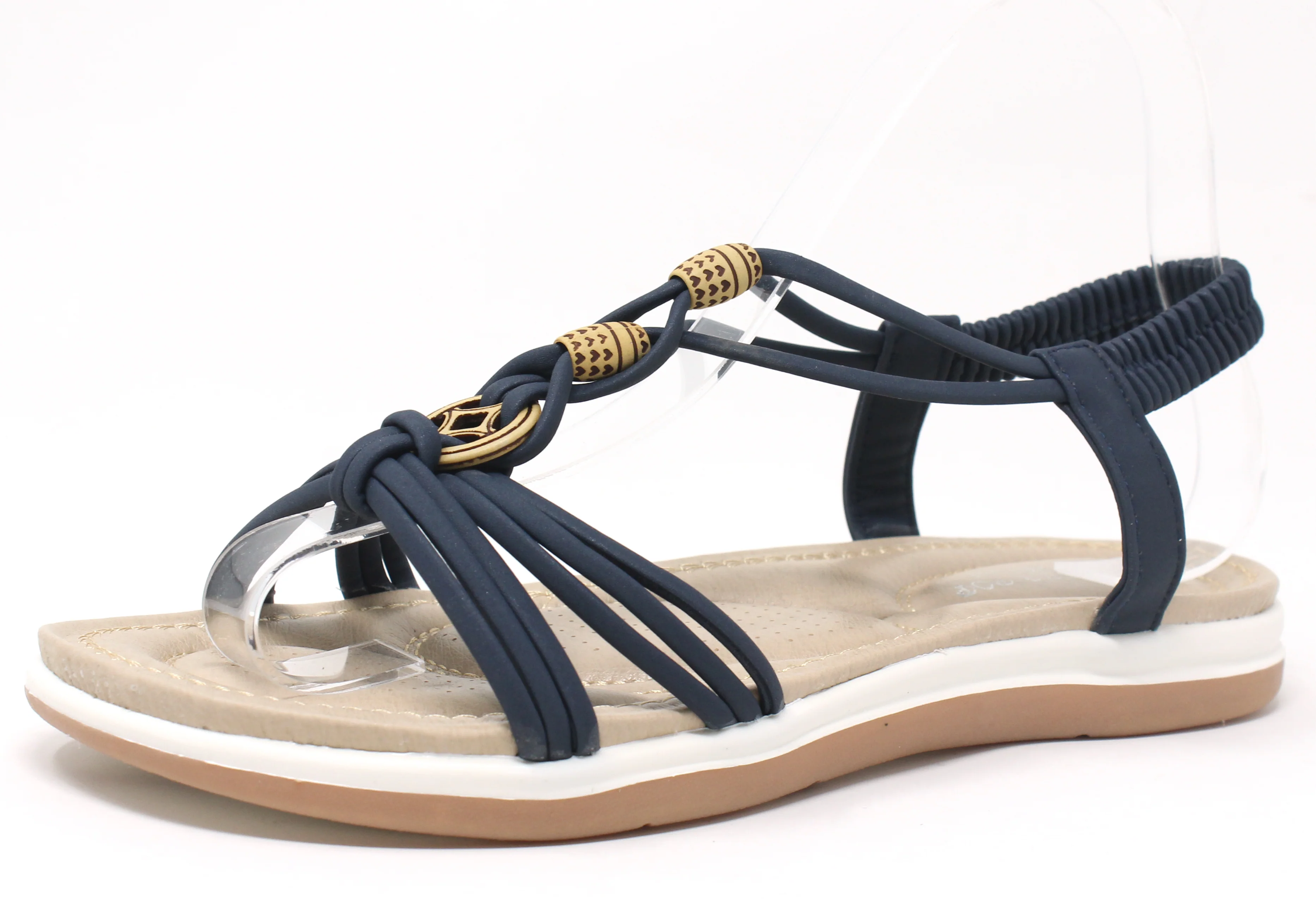 Wooden Look Beaded Sandal - Image 9