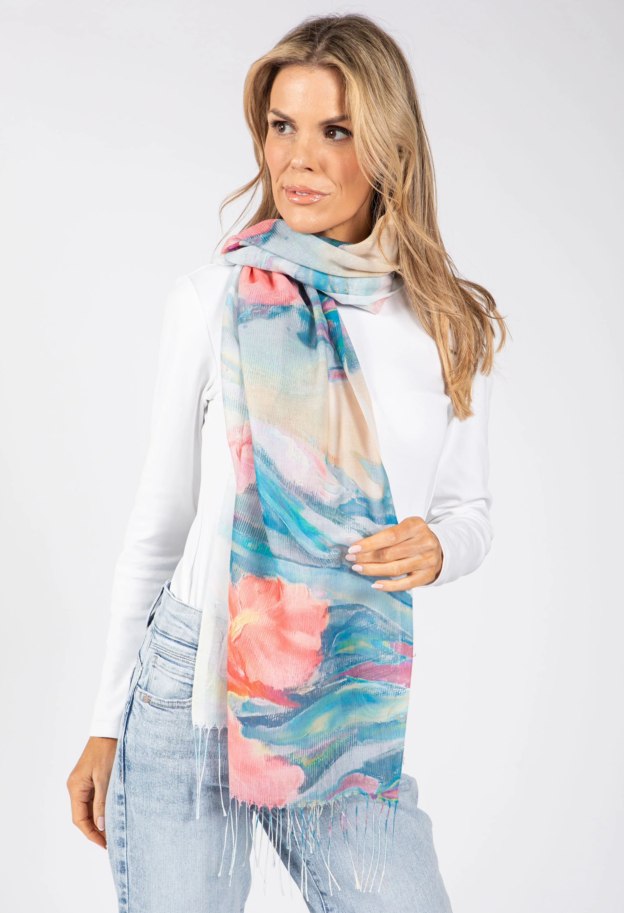 Garden Rose Print Scarf - Image 3