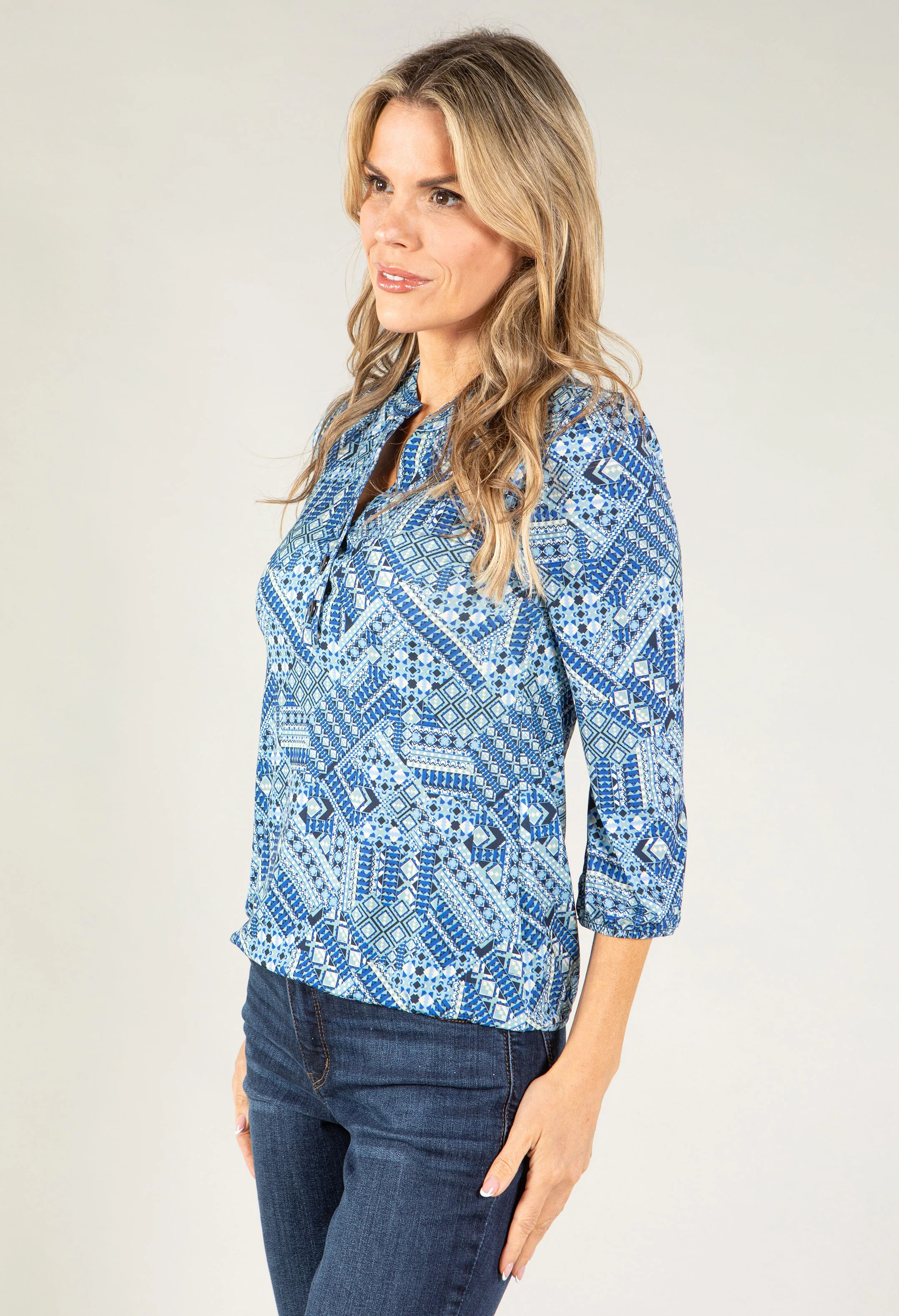 Geometric Patterned Top - Image 2