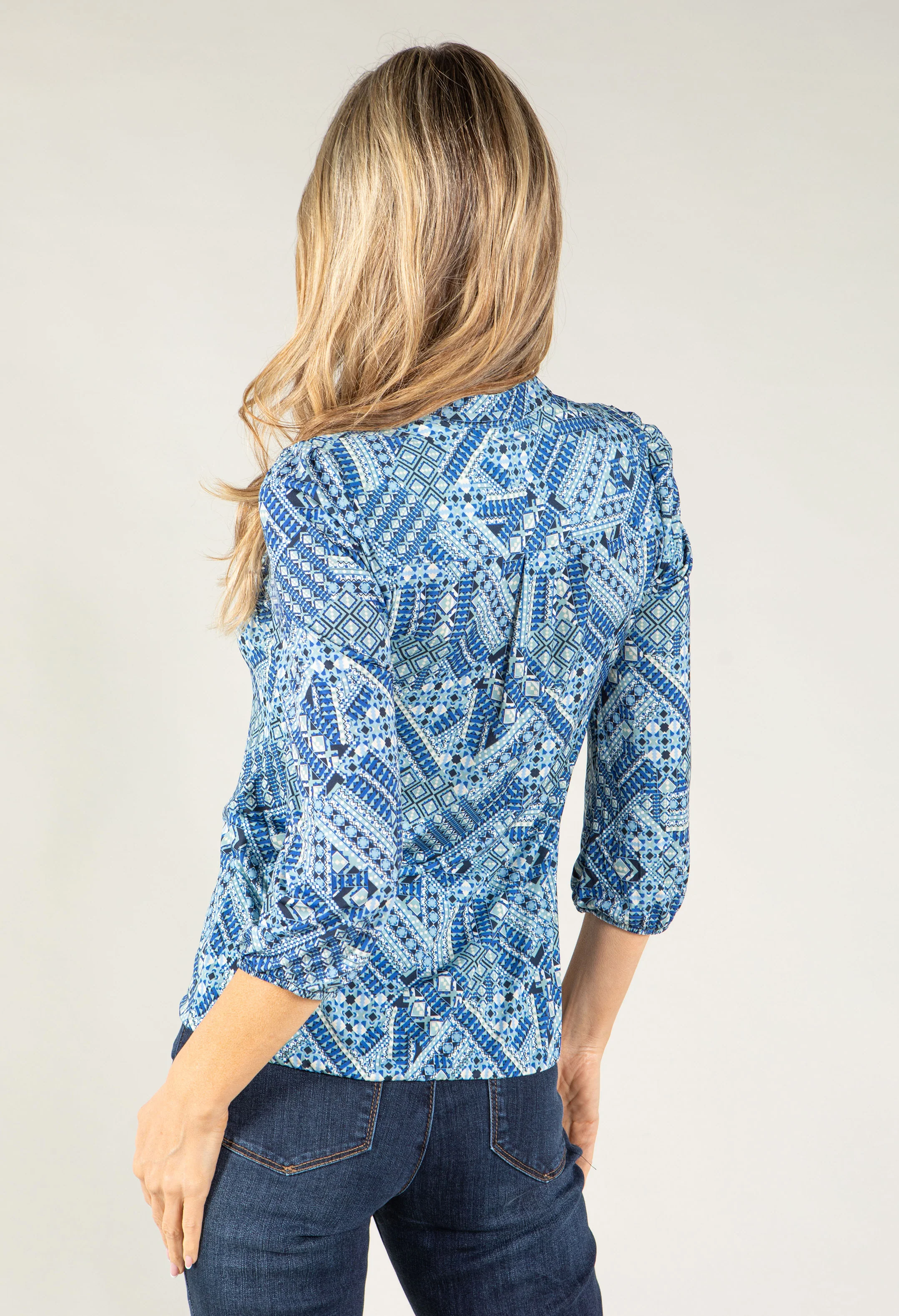 Geometric Patterned Top - Image 3