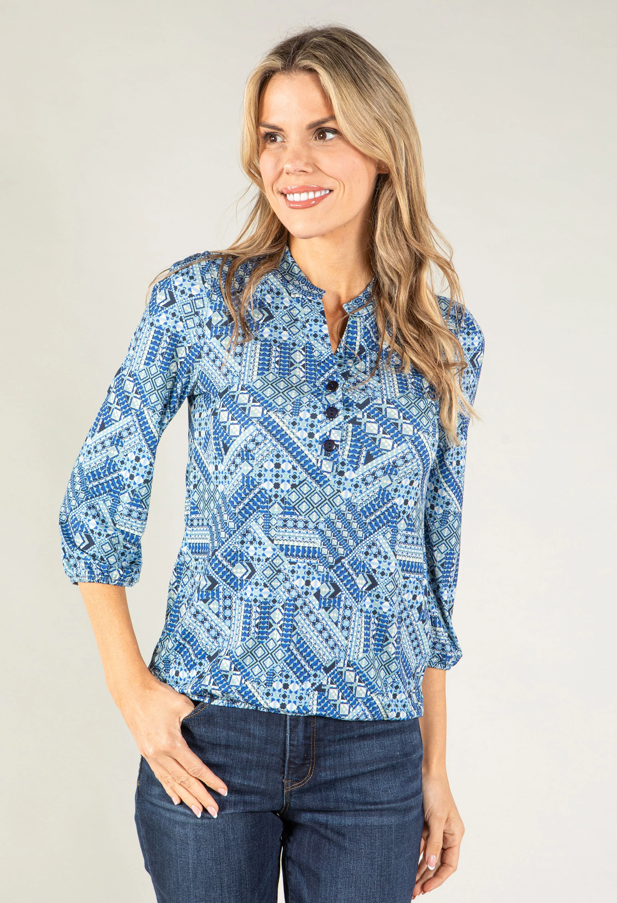 Geometric Patterned Top - Image 4