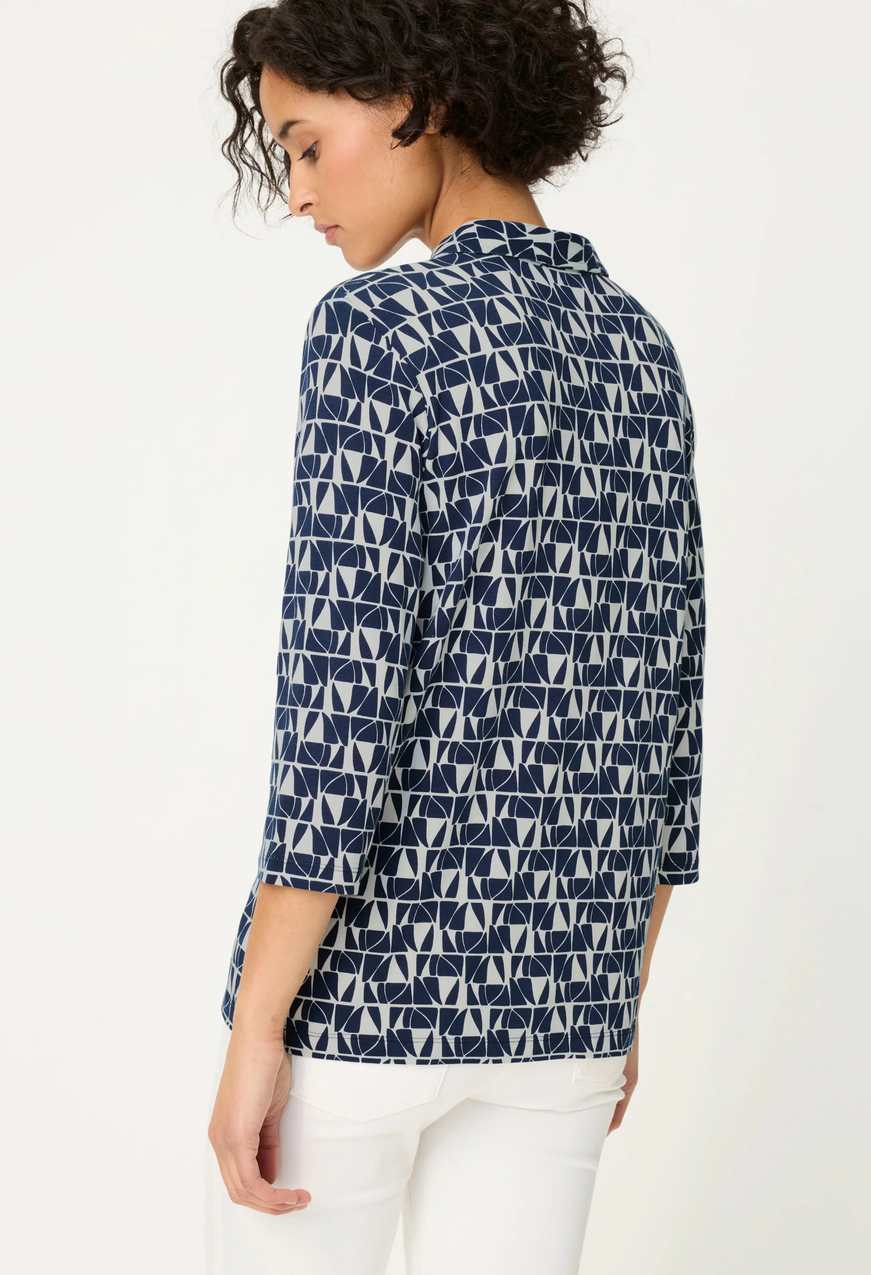 Geometric Print Blouse - Image 2