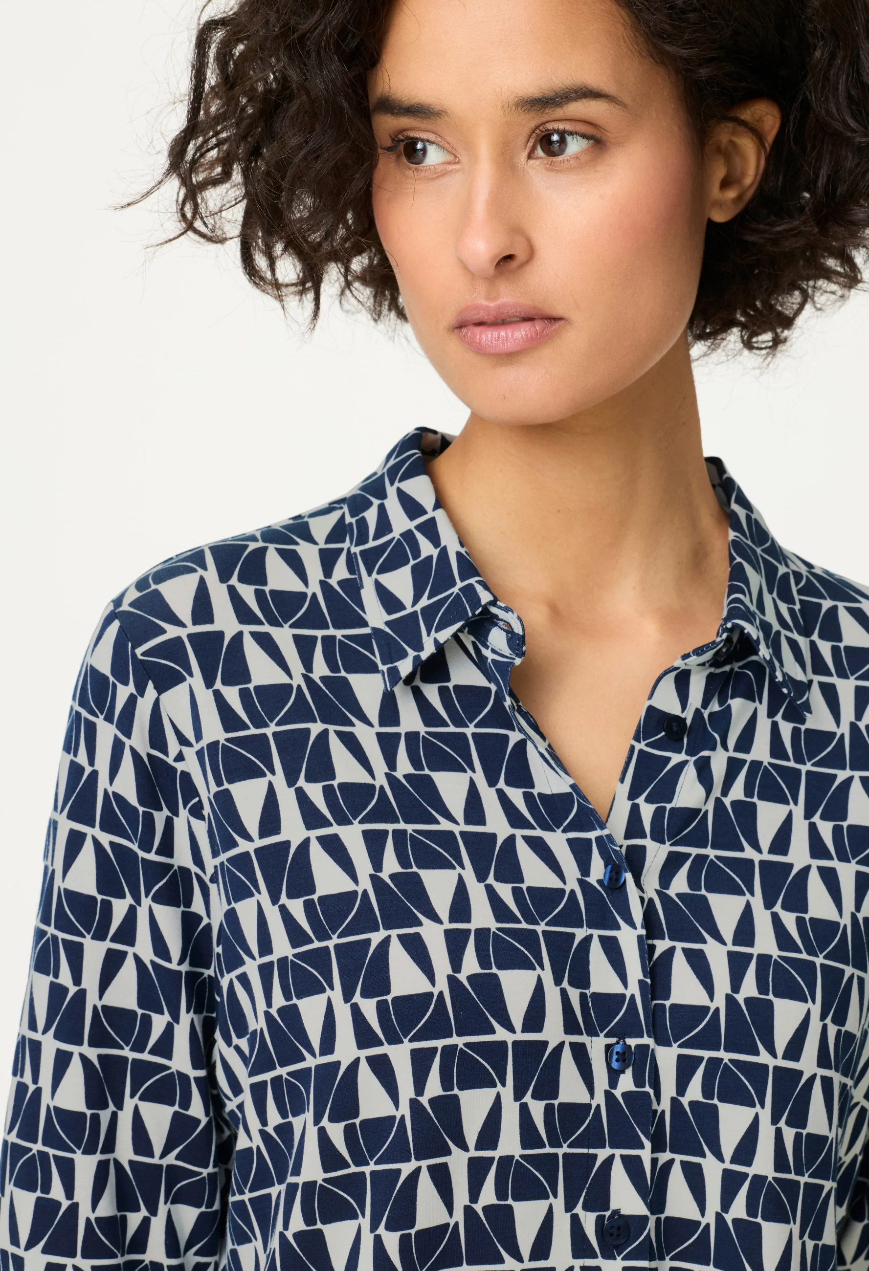 Geometric Print Blouse - Image 3