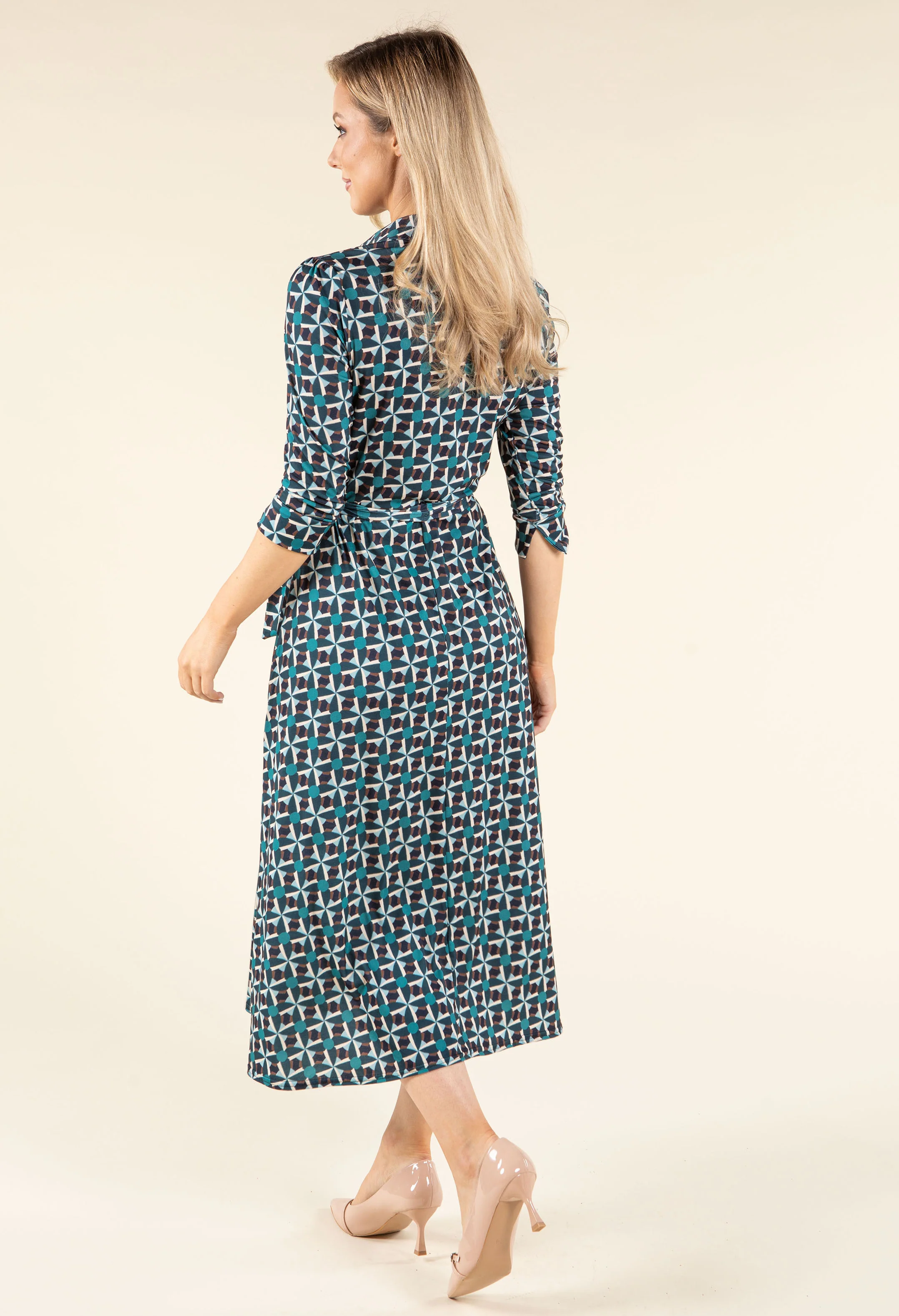 Geometric Print Shirt Dress - Image 4