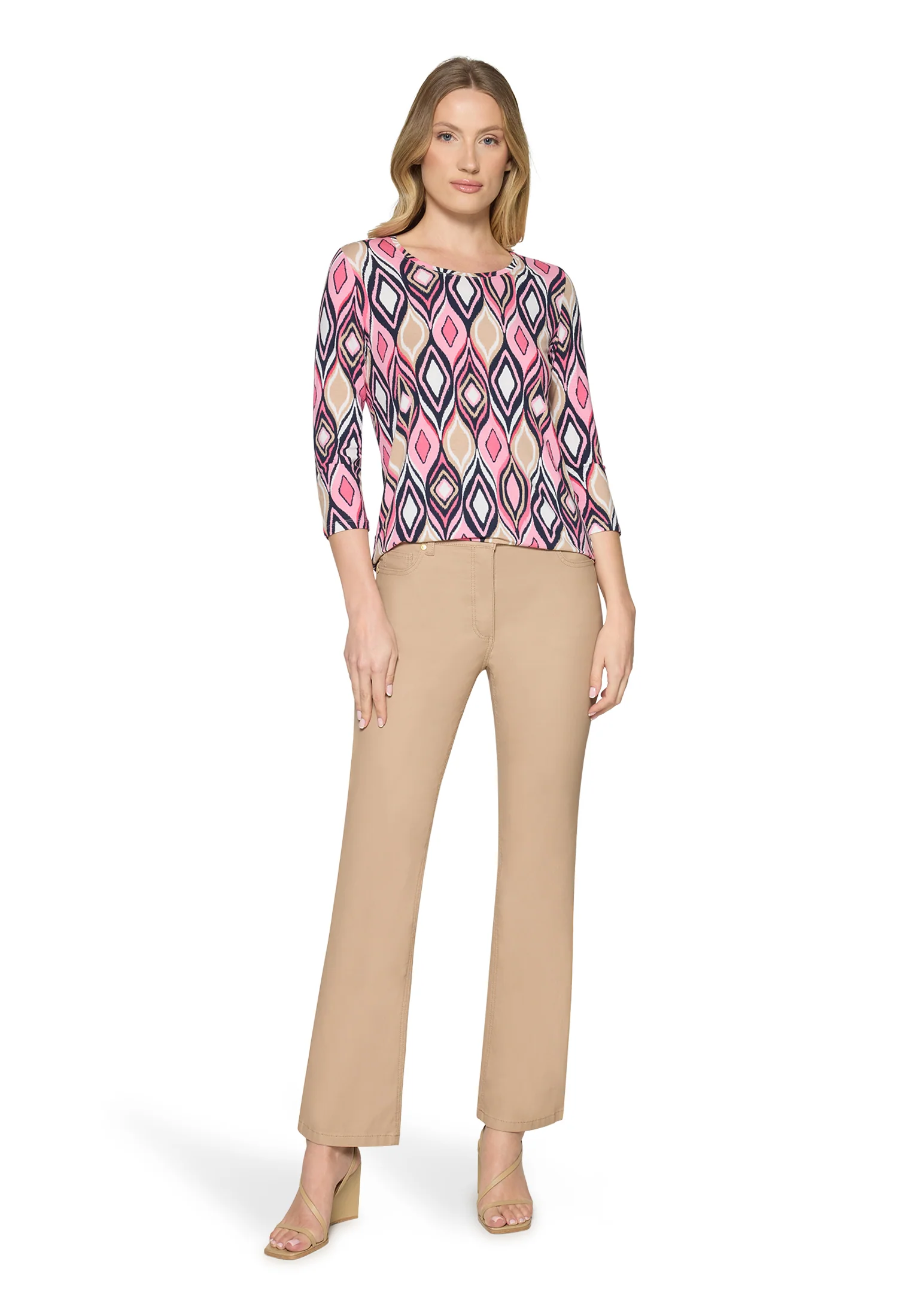 Geometric Print Top - Image 3