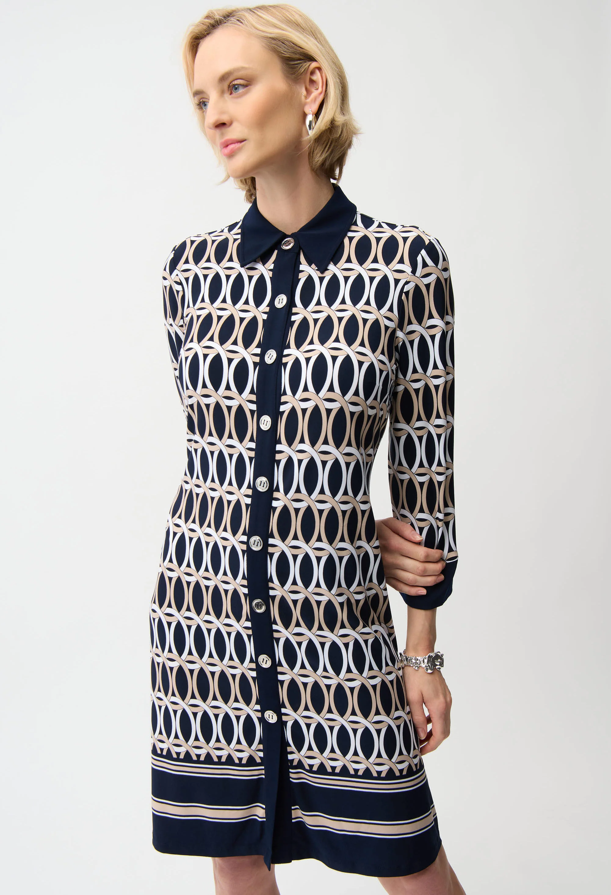 Geometric Shirt Dress - Image 3