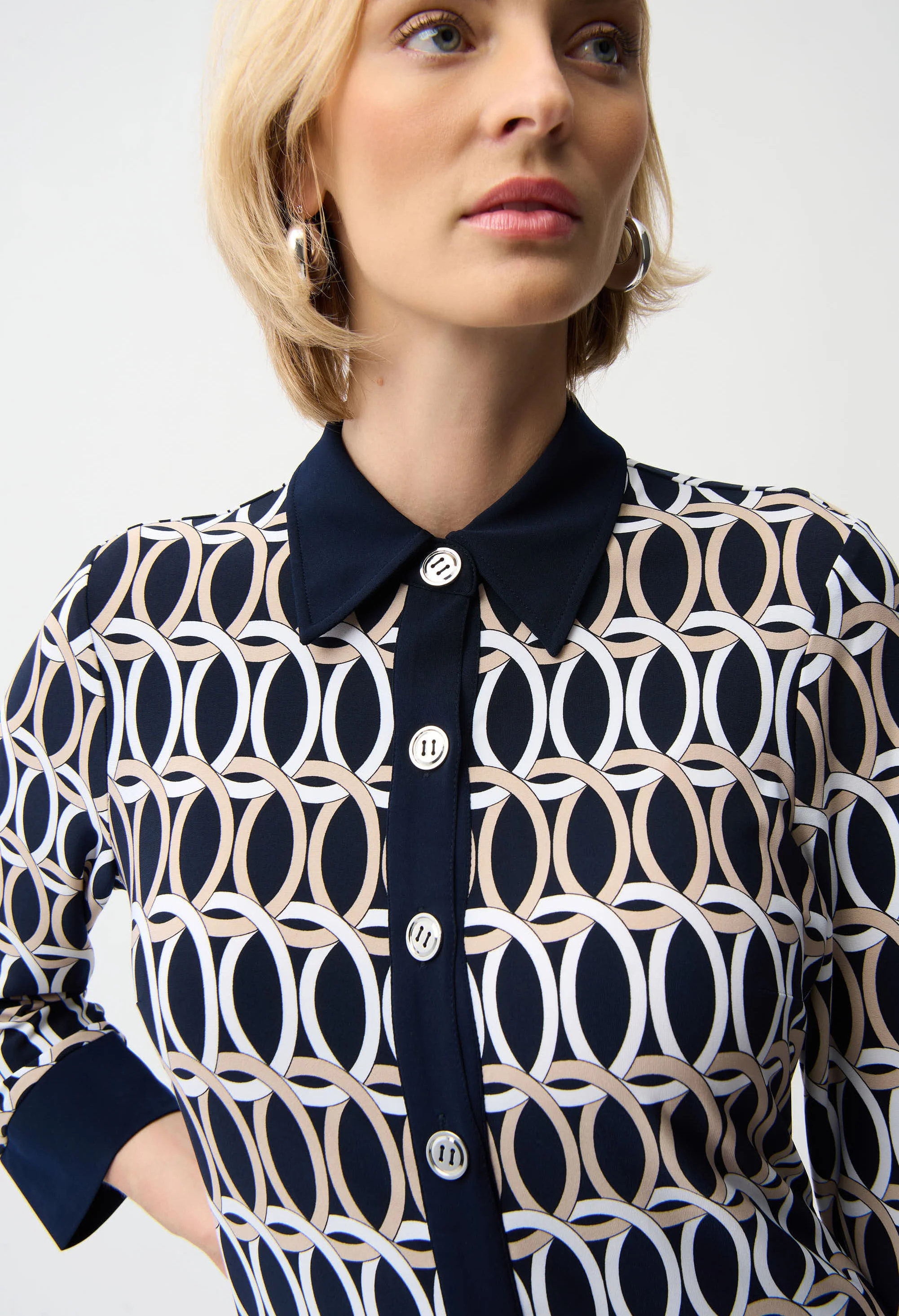 Geometric Shirt Dress - Image 4