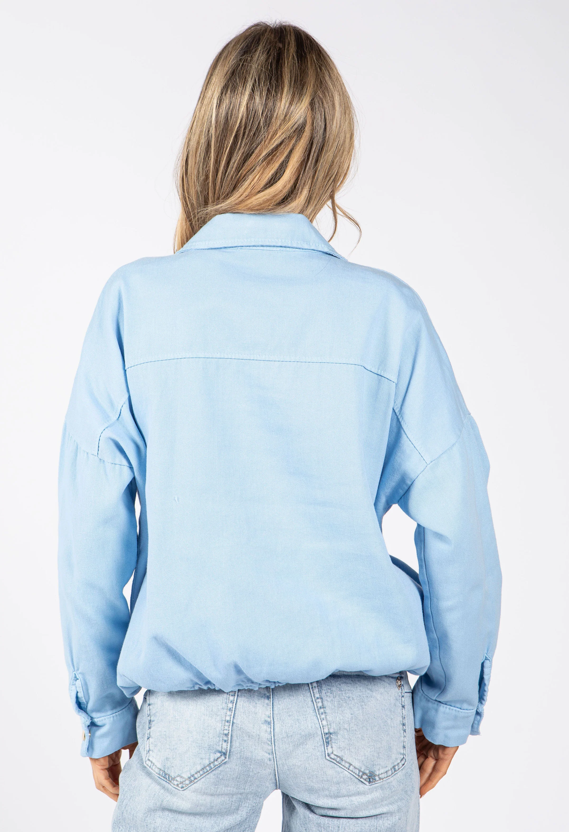 Gold Brooch Detail Denim Jacket - Image 19