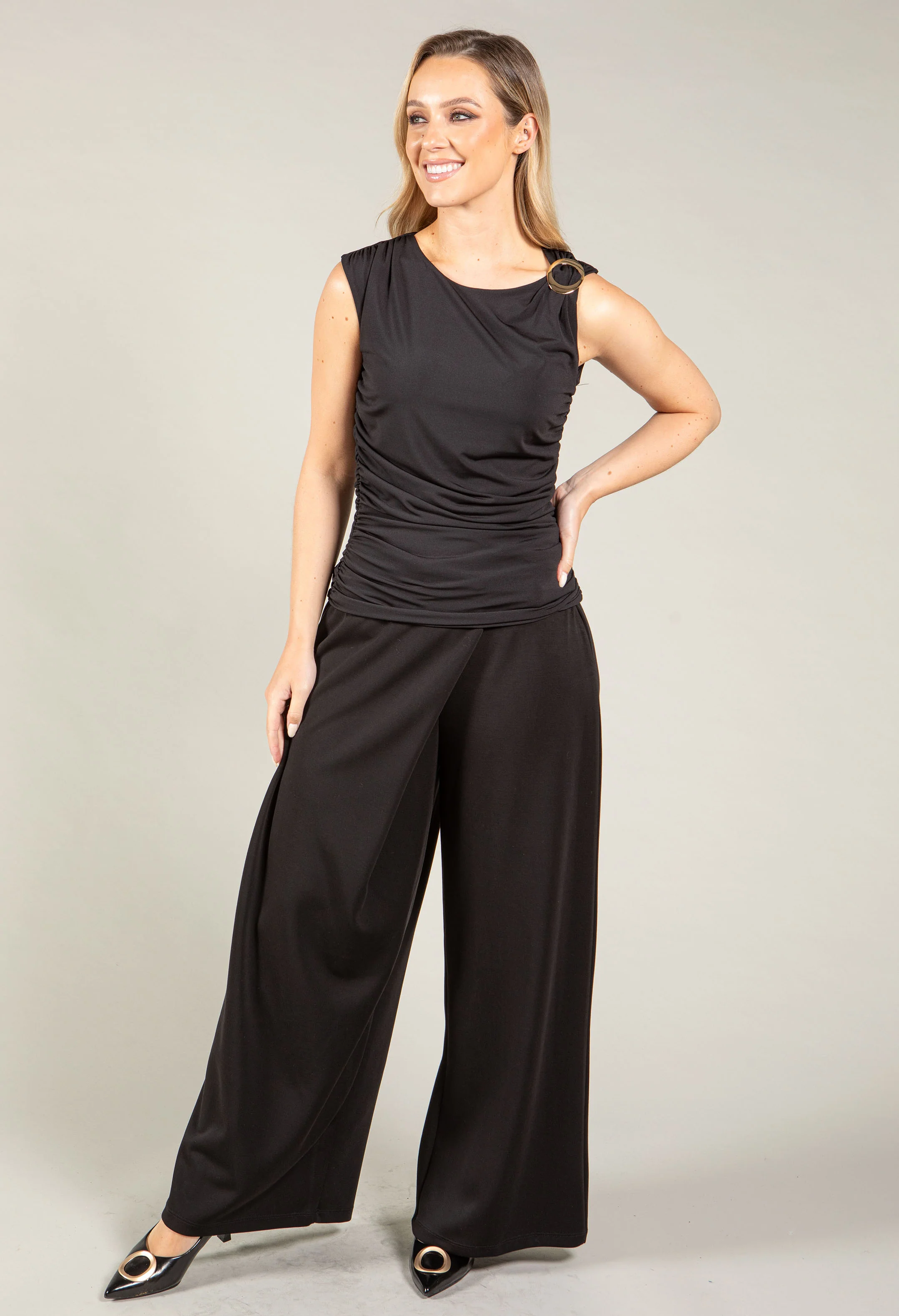 Gold Buckle Sleeveless Top - Image 5