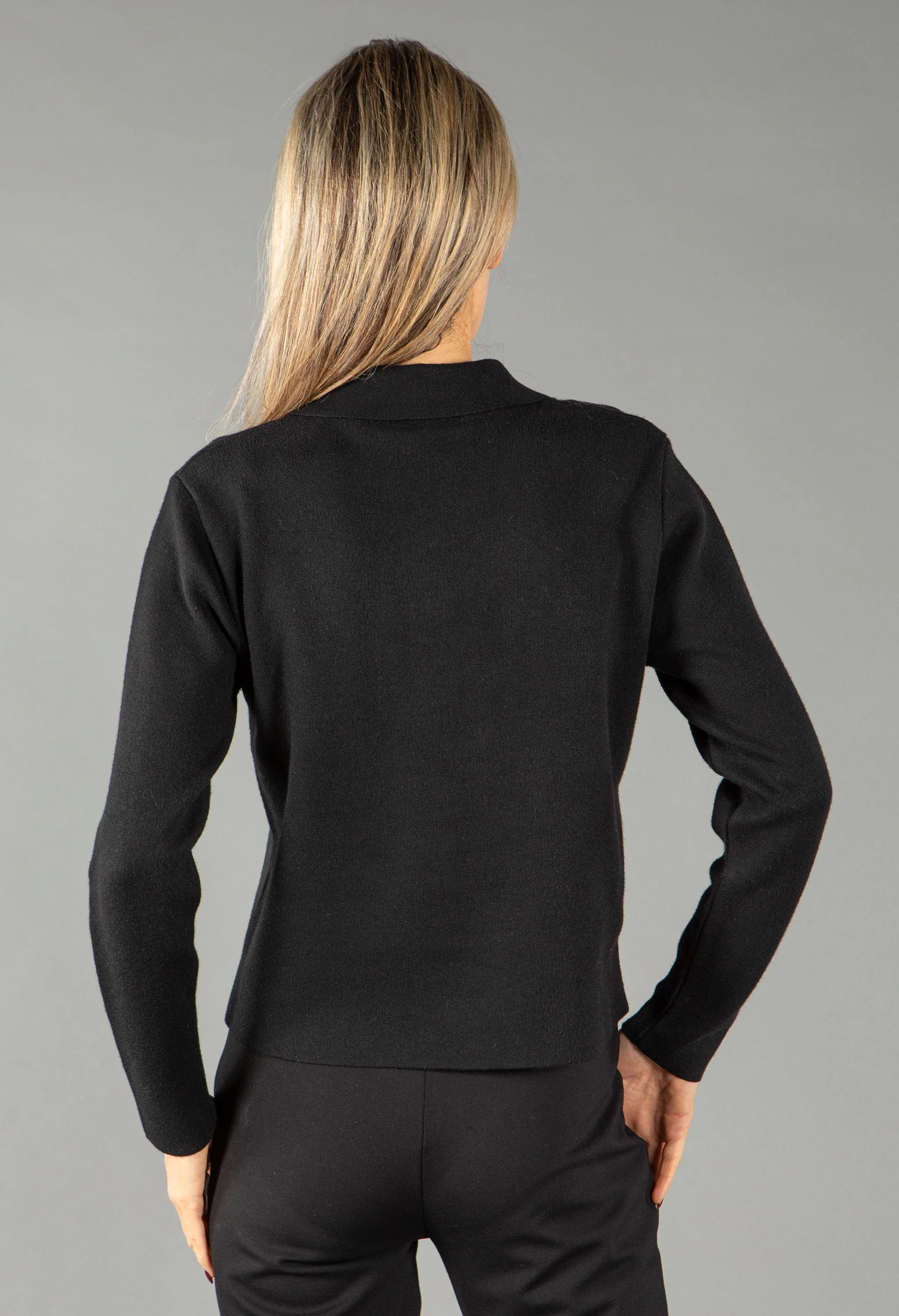 Gold Button Detail Fine Knit Cardigan - Image 5