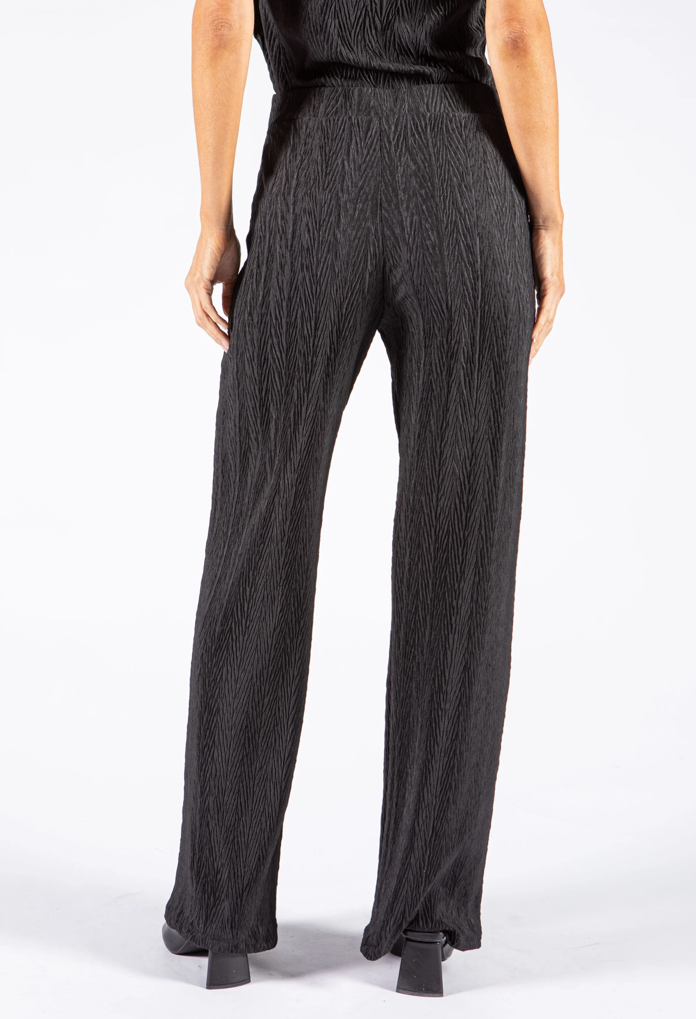 Gold Detail Crinkle Trousers - Image 4