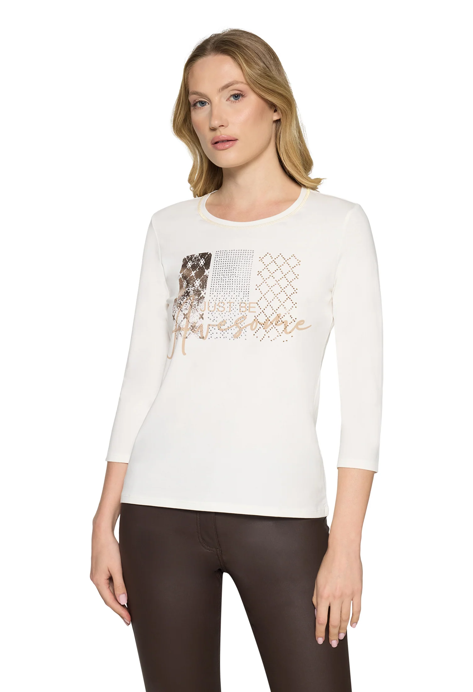 Gold Foil Detail Top