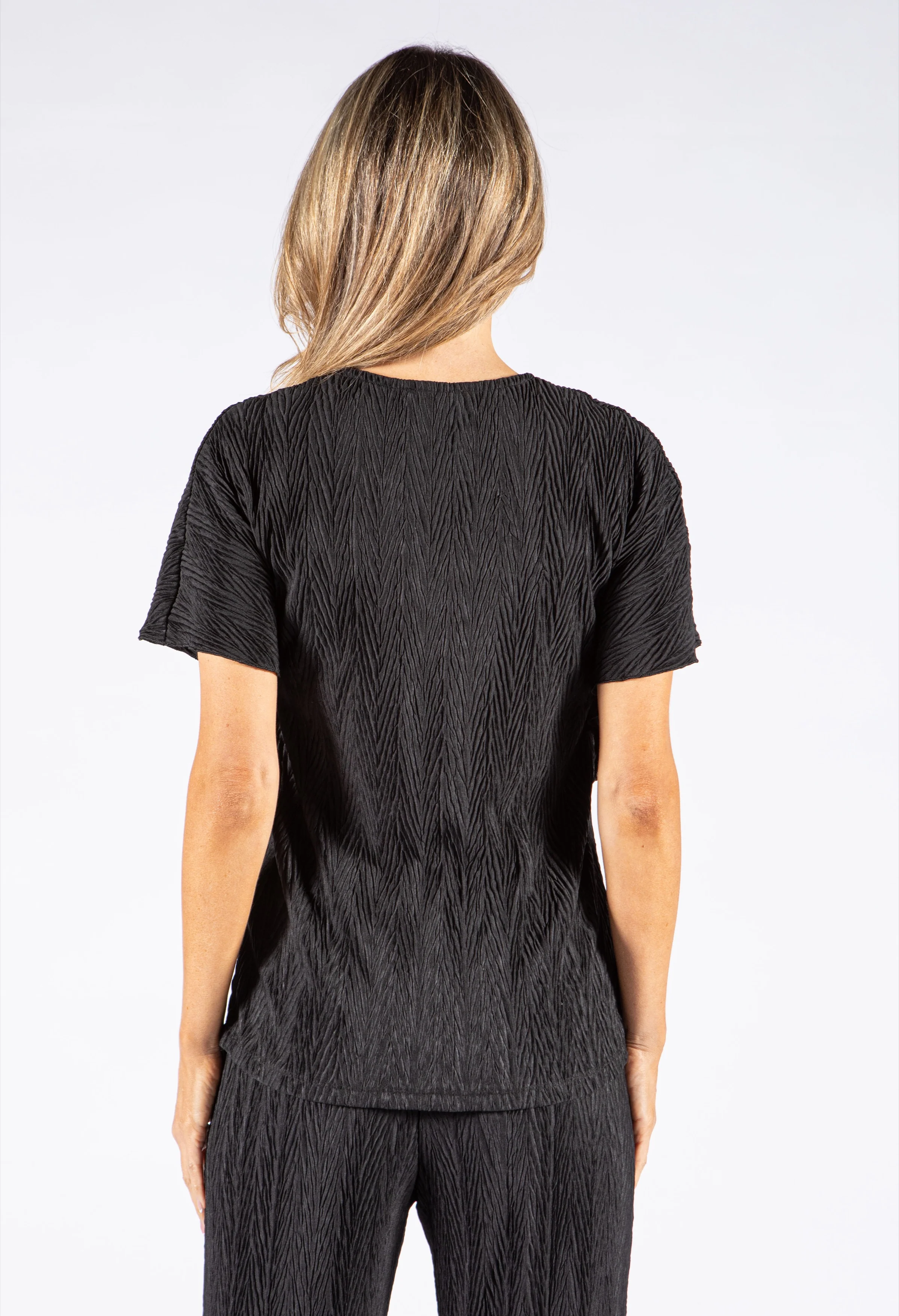 Gold Trim Crinkle Top - Image 3