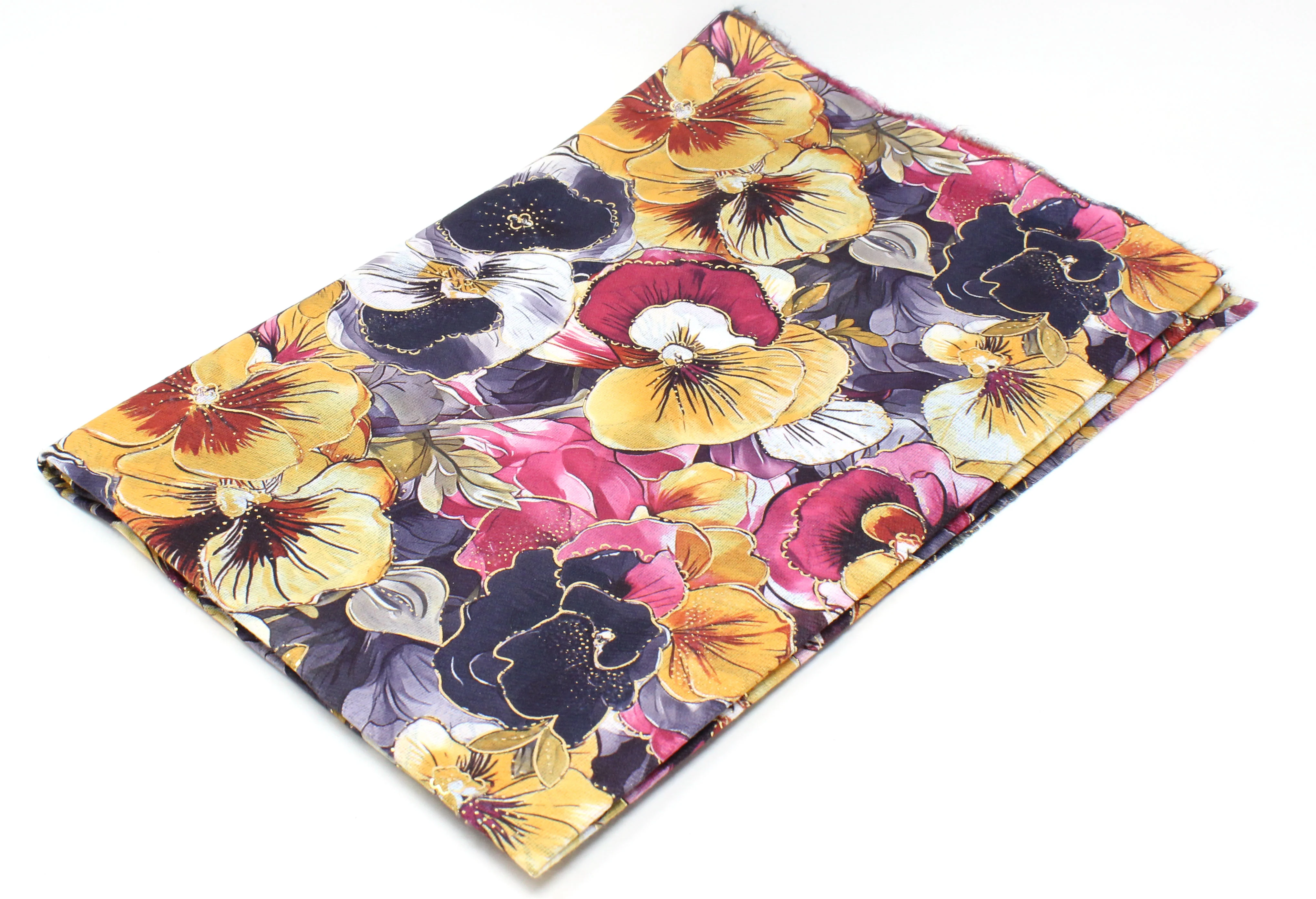 Golden Floral Scarf - Image 5