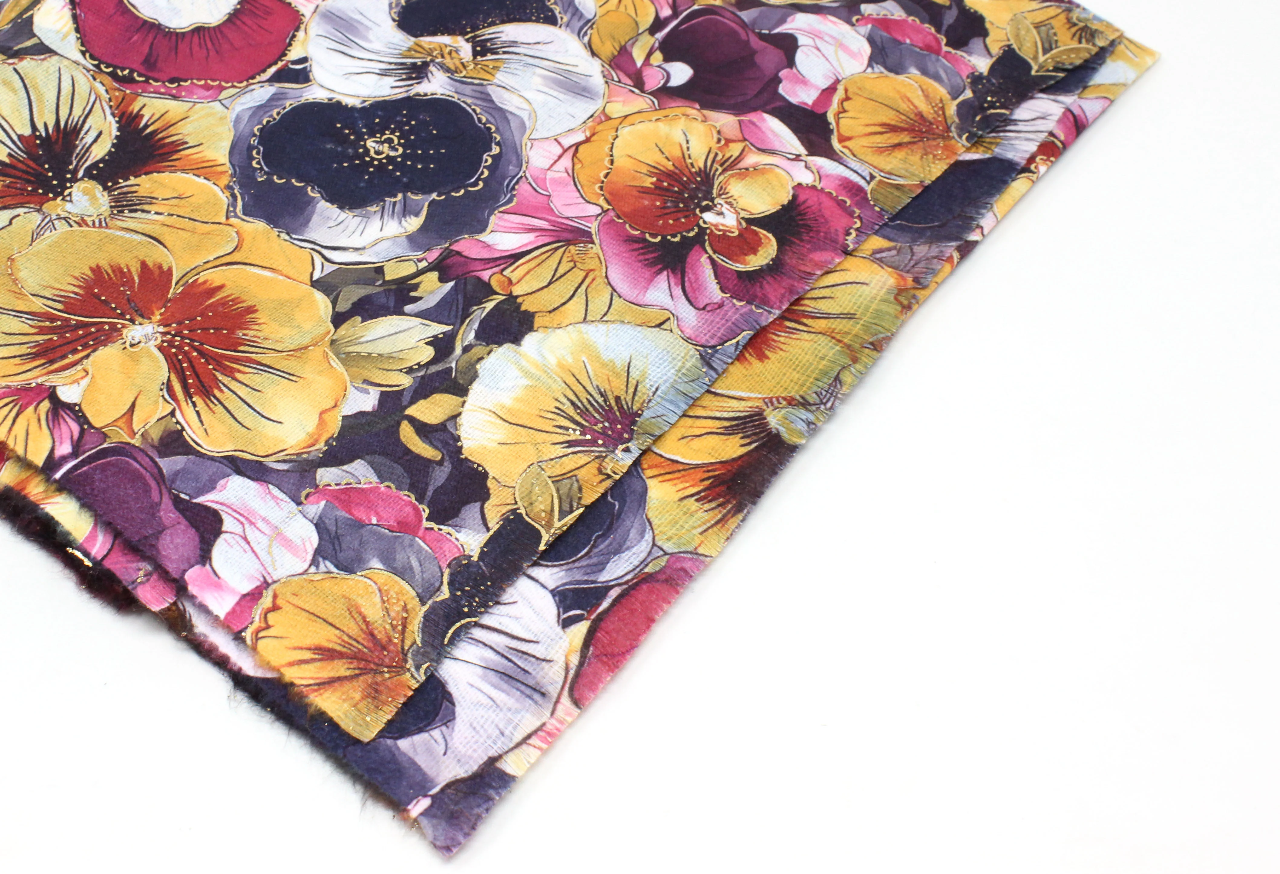 Golden Floral Scarf - Image 6