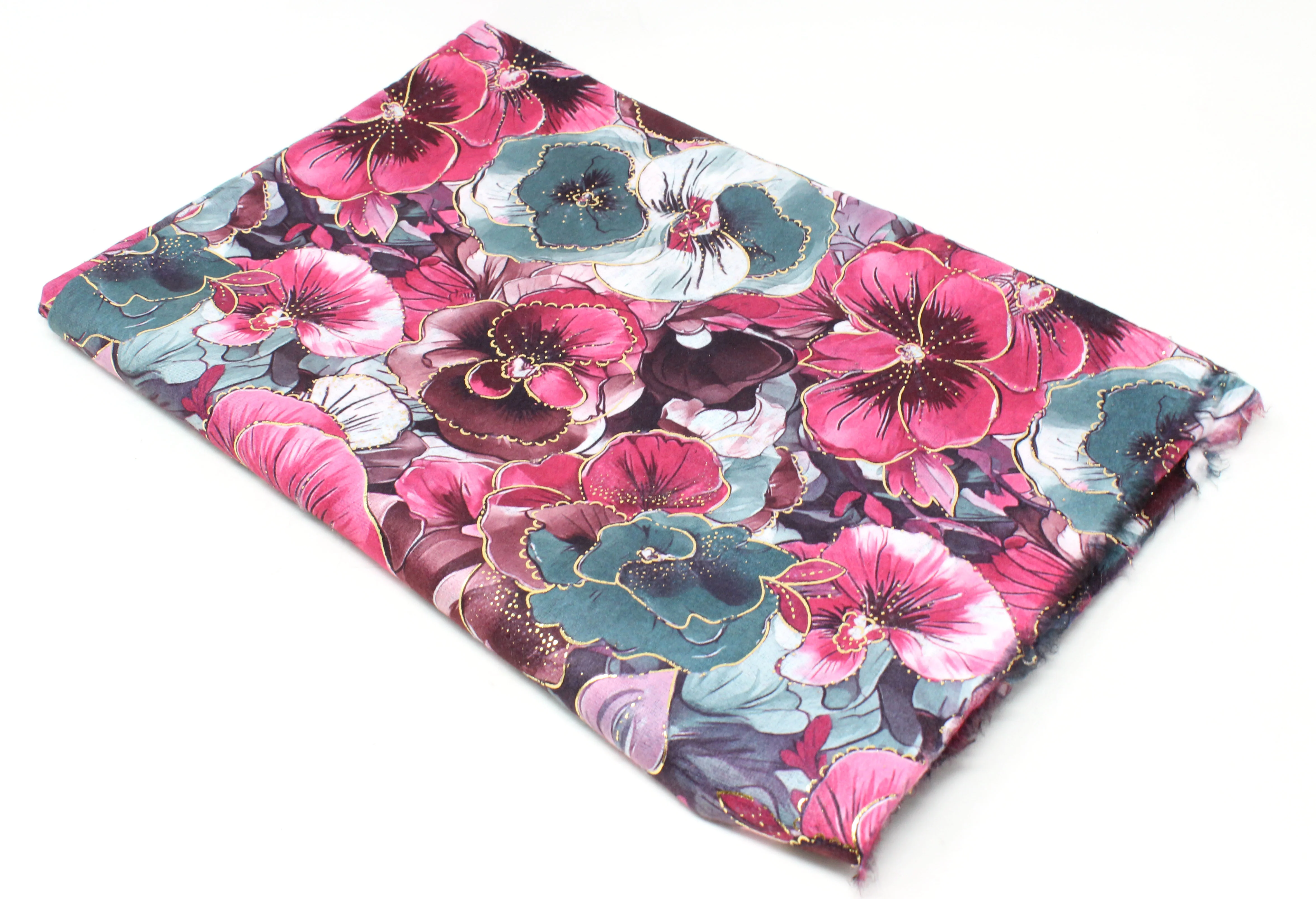 Golden Floral Scarf - Image 7