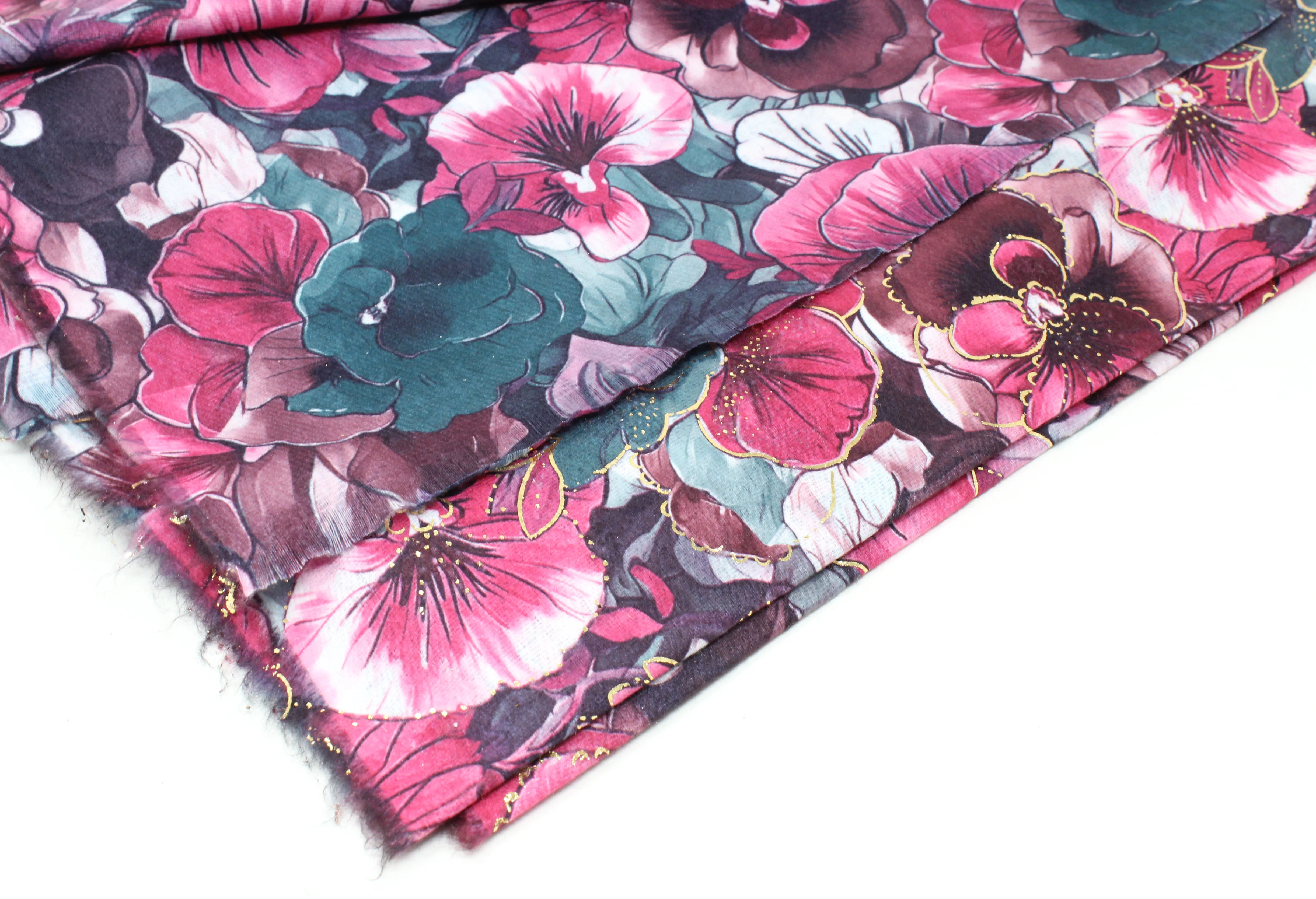 Golden Floral Scarf - Image 8