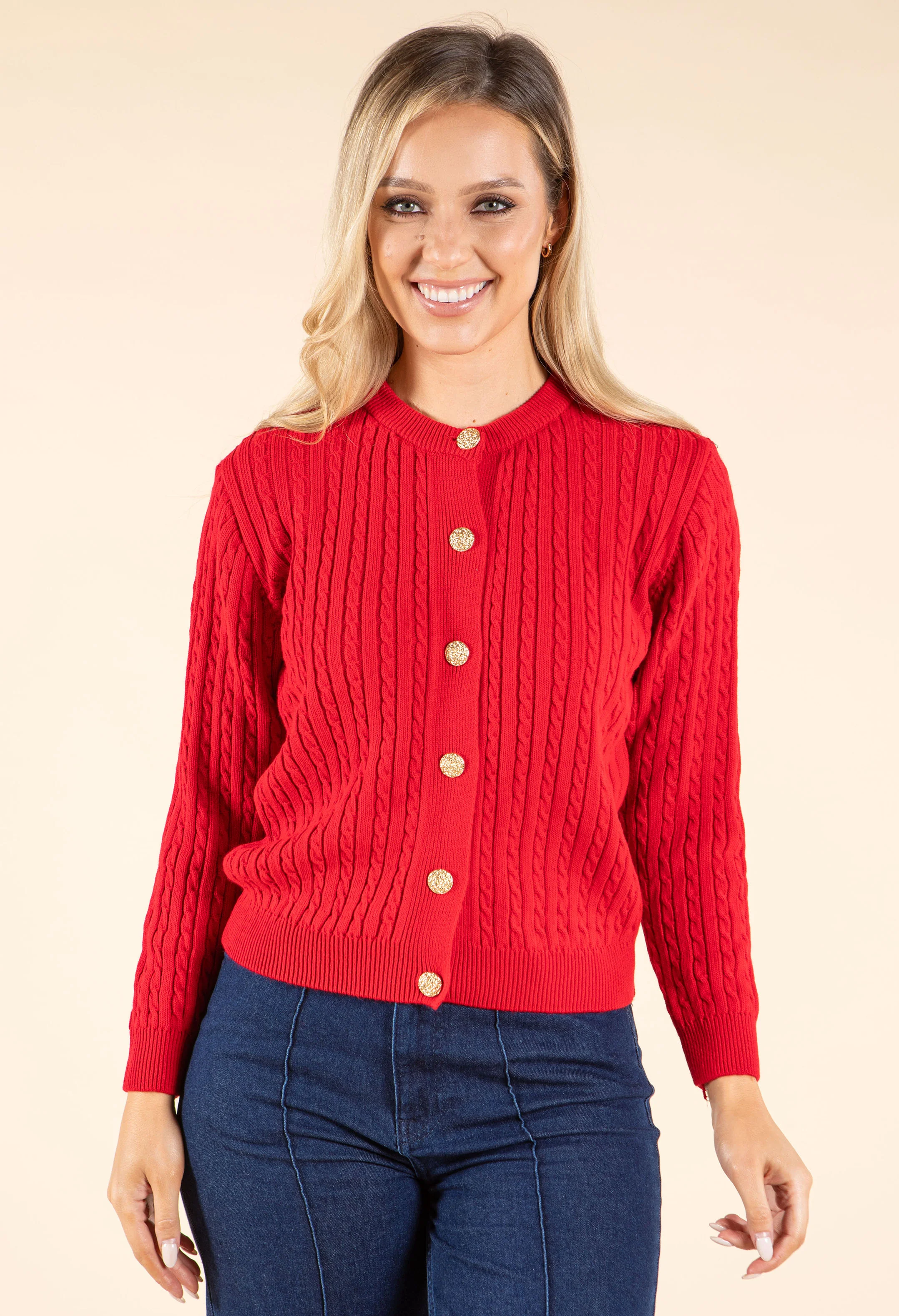 Goldy Cable Knit Cardigan - Image 2