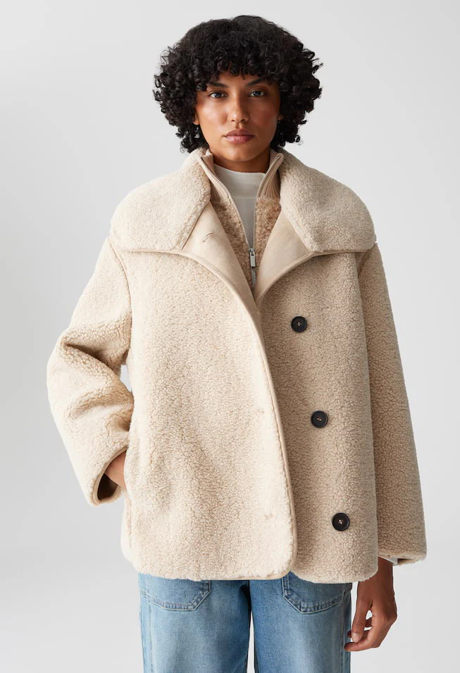 Hafine Regular soft teddy jacket - Image 2