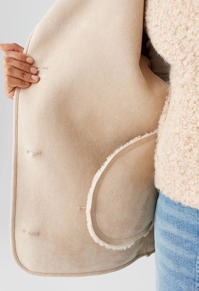 Hafine Regular soft teddy jacket - Image 5
