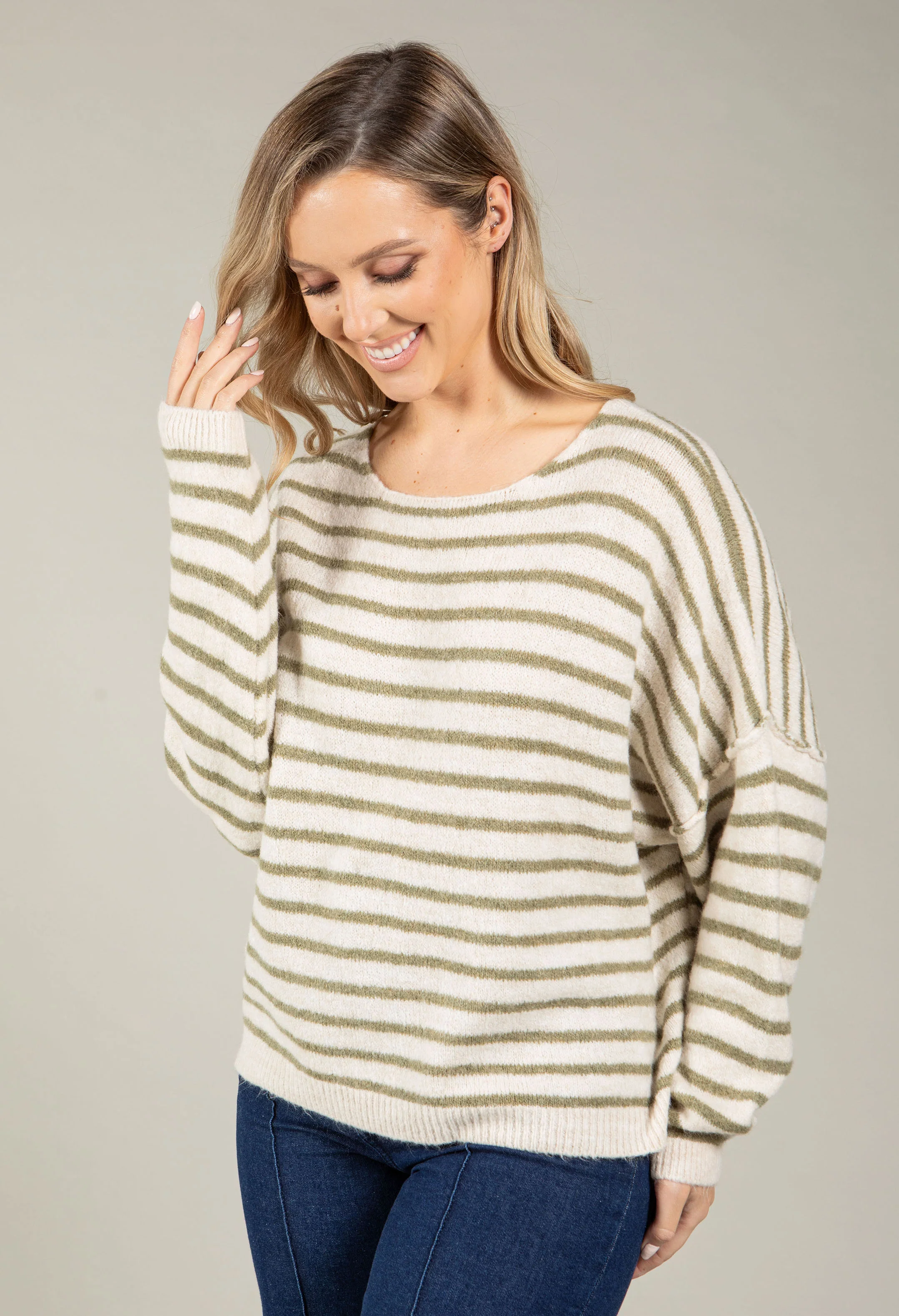 Hazel Striped Knit Jumper - Image 2
