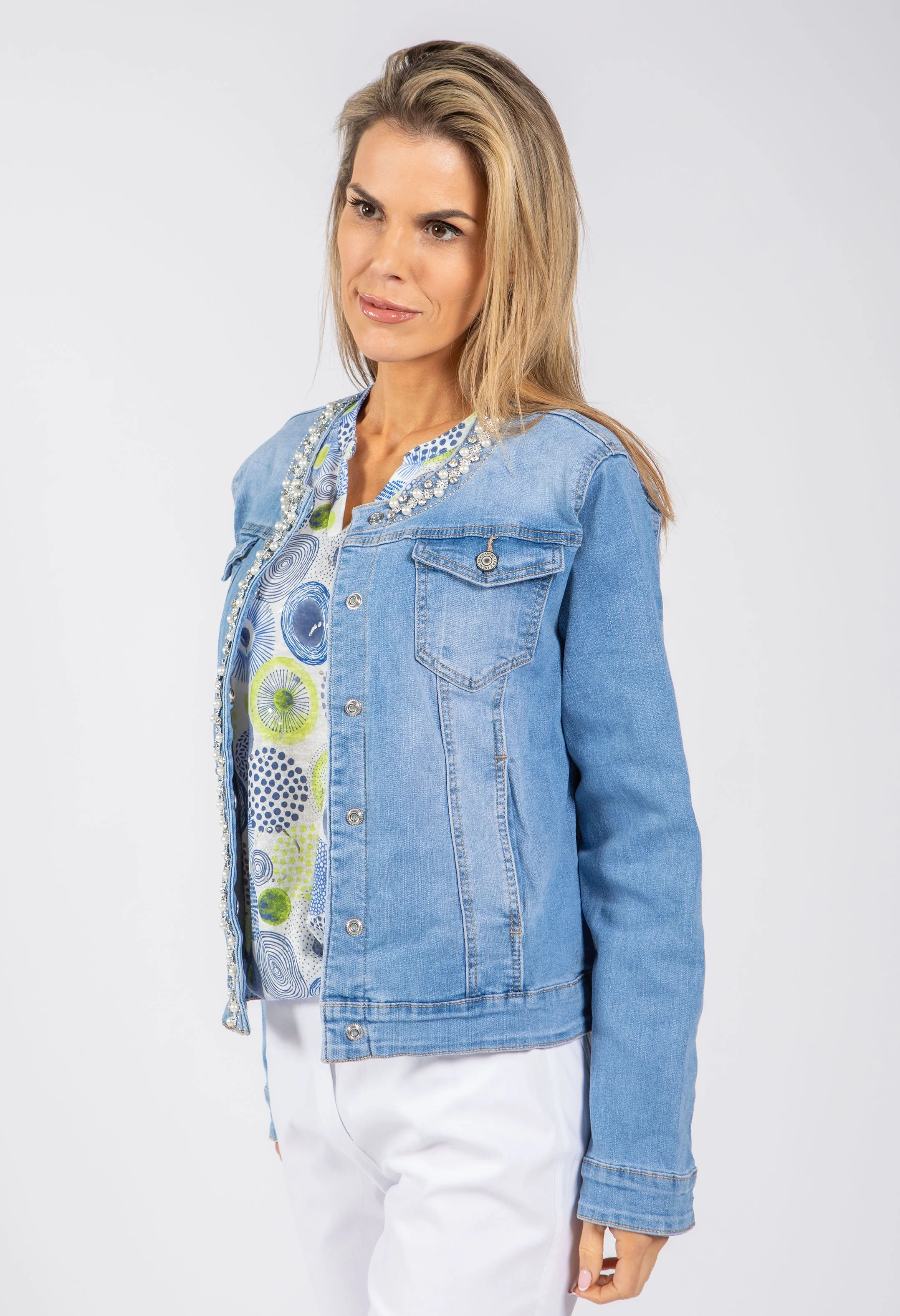 Helene Slim Fit Denim Jacket - Image 4