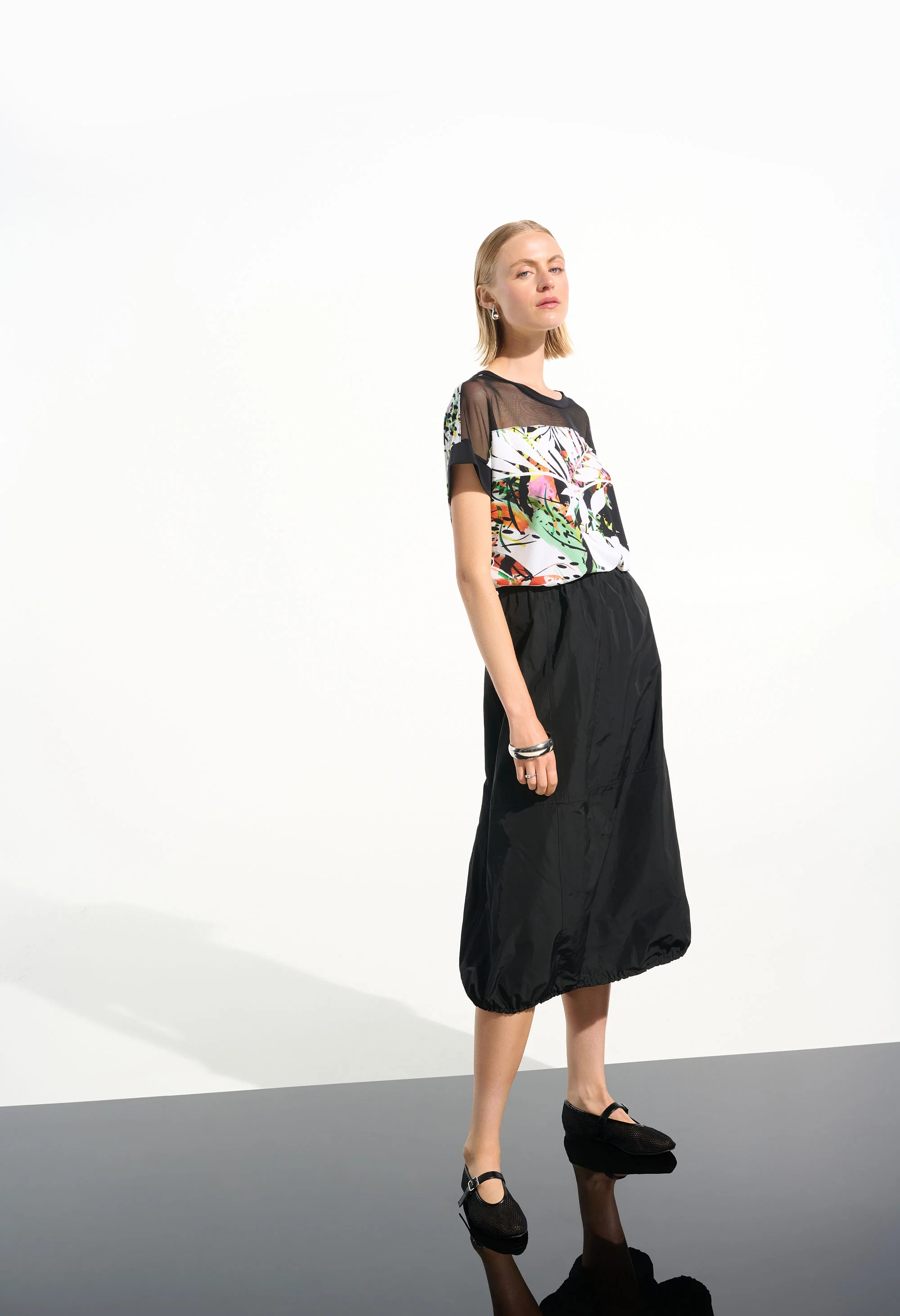 High-waist A-line Midi Skirt - Image 4